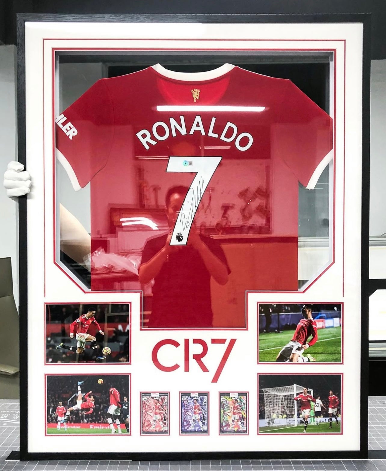 Cristiano Ronaldo Manchester United Autographed Custom Framed Jersey