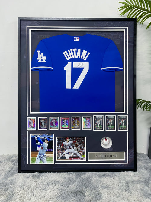 Shohei Ohtani Los Angeles Dodgers Autographed Jersey Framing