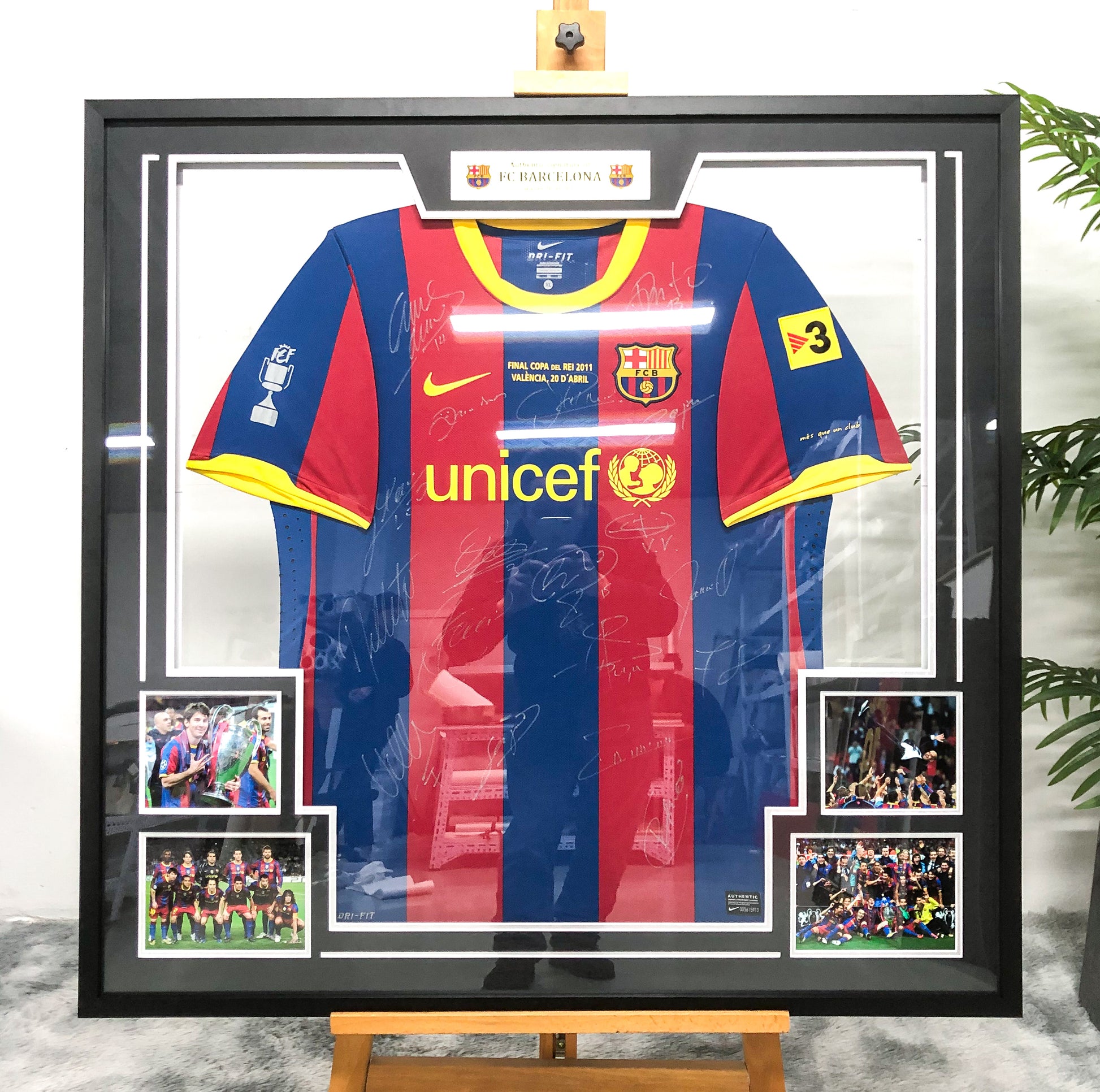 Puyol FC Barcelona Autographed Custom Framed Jersey