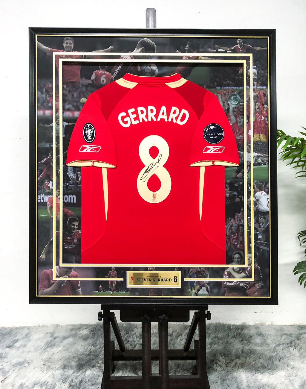 Steven Gerrard Liverpool FC Jersey Custom Framing