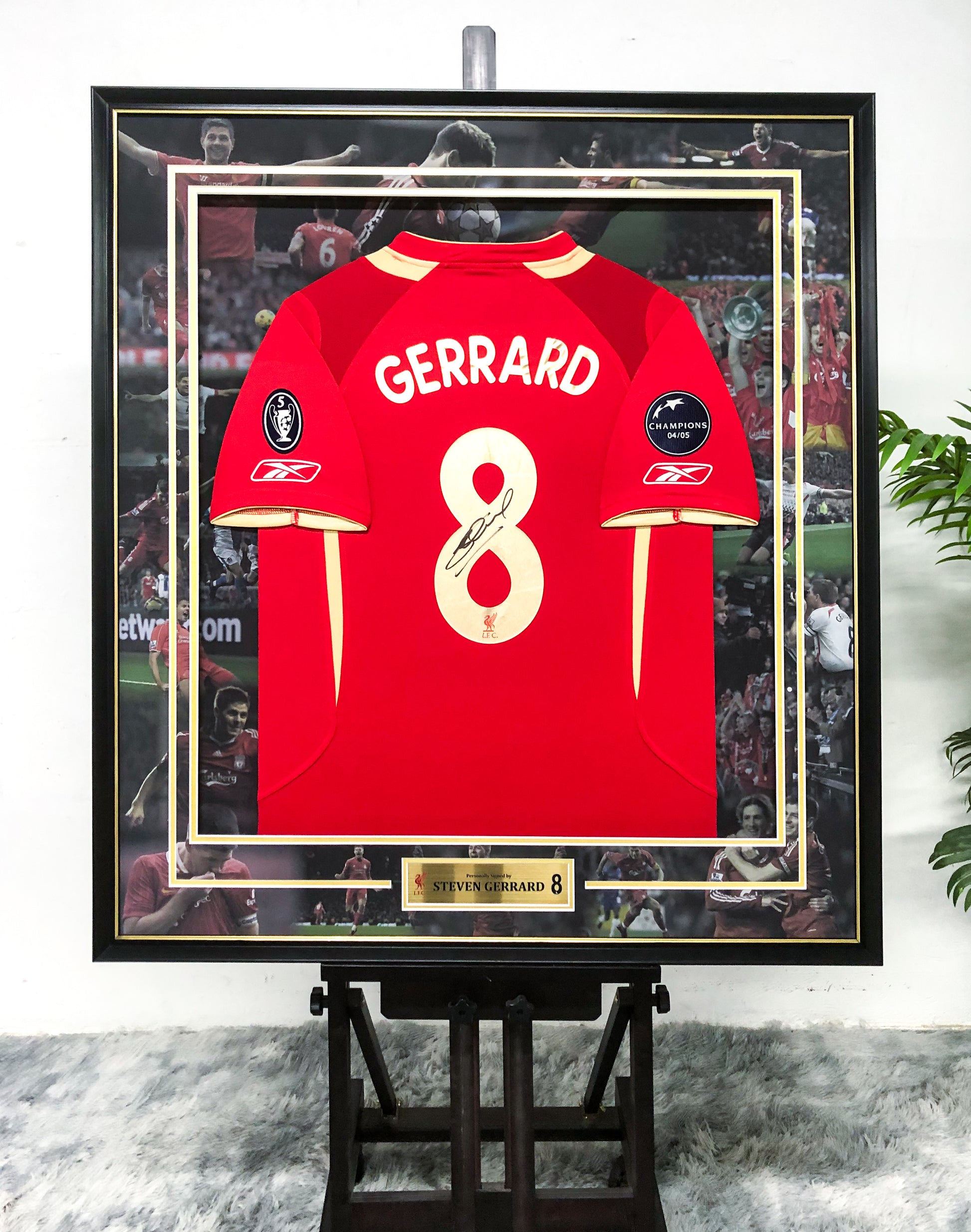 Steven Gerrard Liverpool FC Jersey Custom Framing