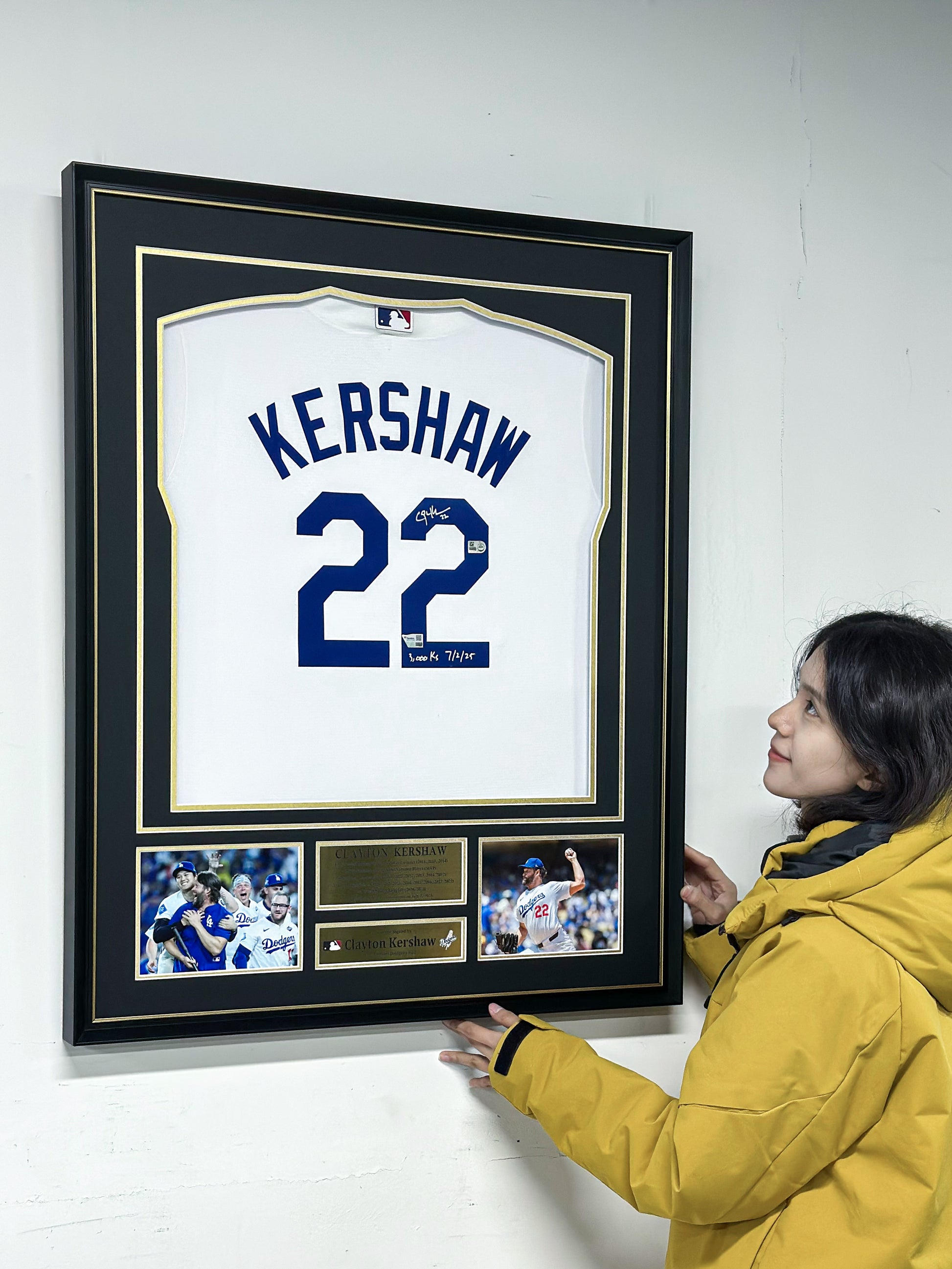 Clayton Kershaw Los Angeles Dodgers Jersey Custom Framing