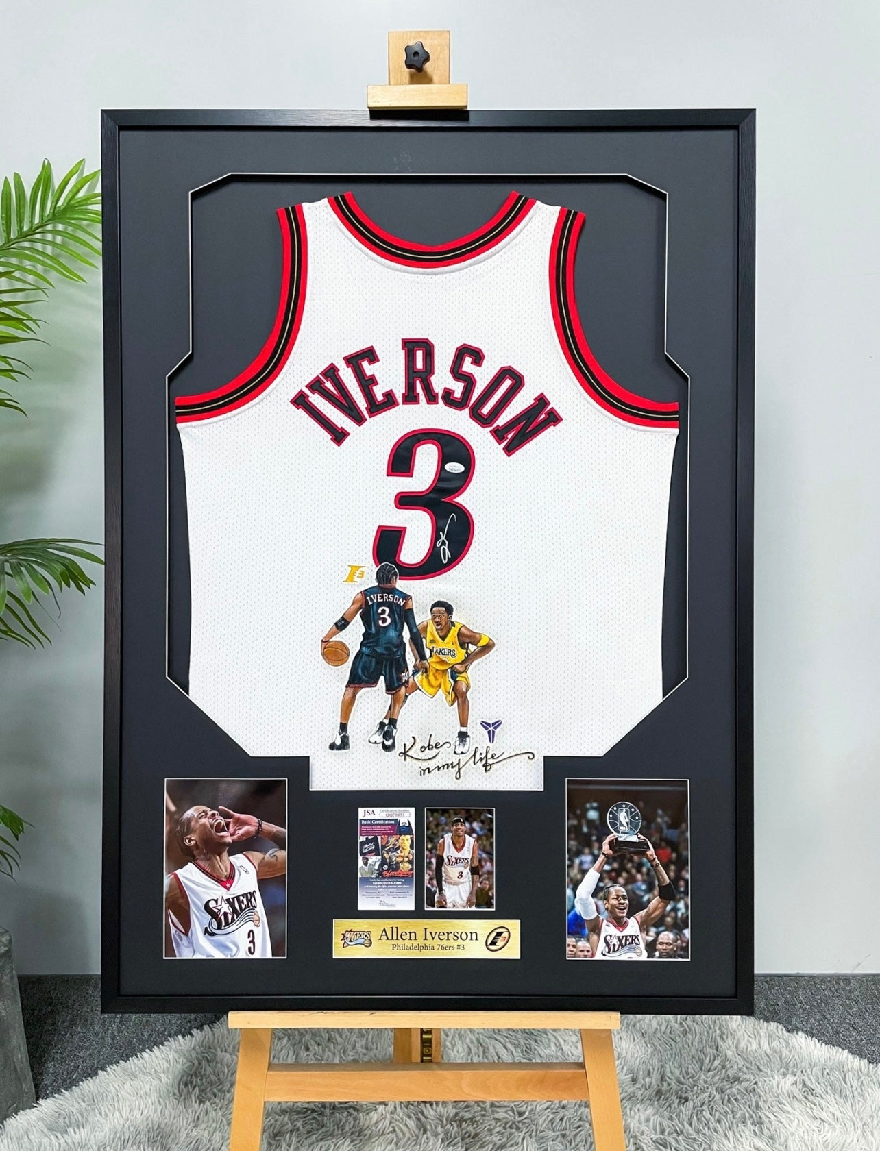 Allen Iverson Philadelphia 76ers Autographed Jersey Custom Framing