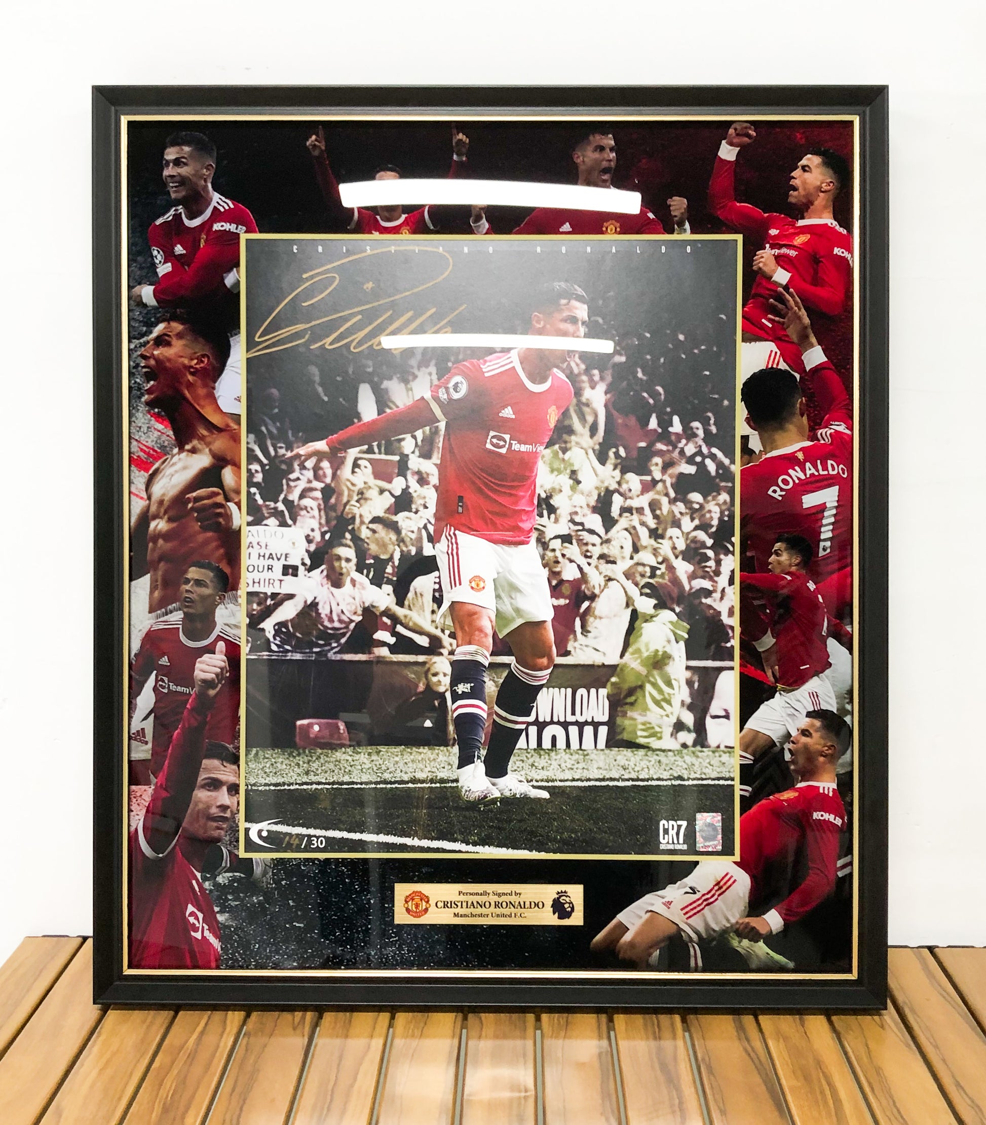 Cristiano Ronaldo Manchester United Custom Framed Poster