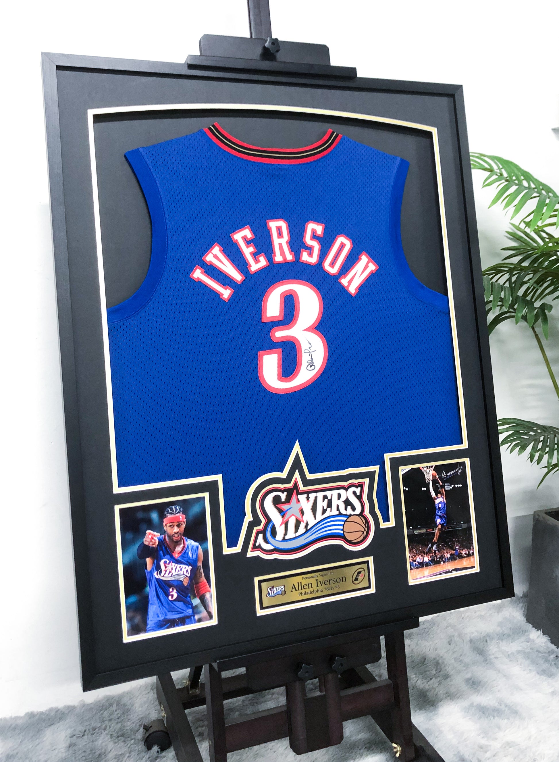 Allen Iverson Philadelphia 76ers Jersey Framing