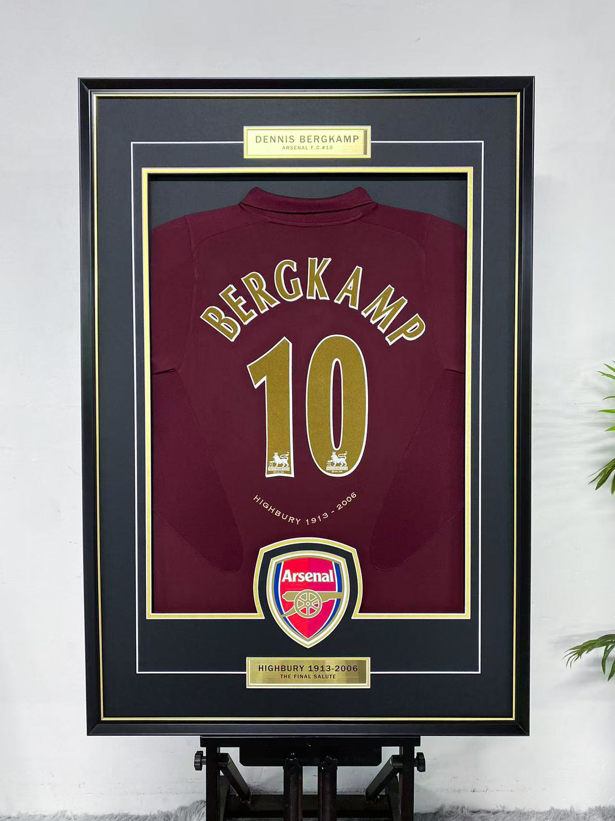Dennis Bergkamp Arsenal 10 Highbury Farewell Signed Jersey Display Frame