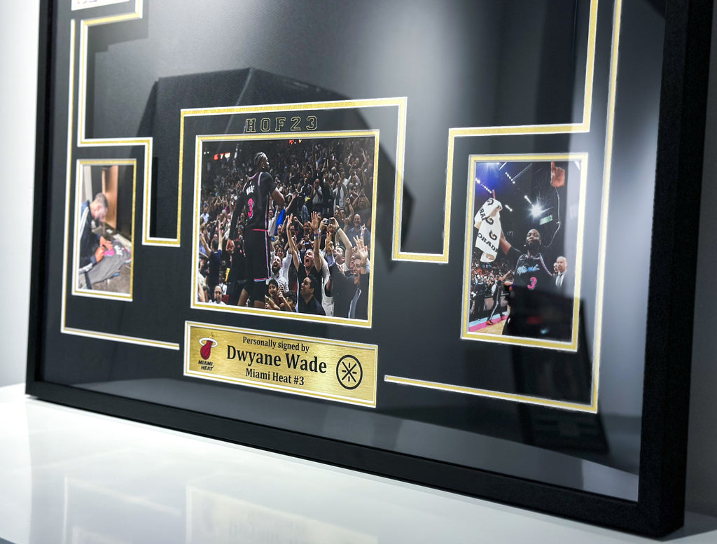 Dwyane Wade Miami Heat Autographed Jersey Custom Framing