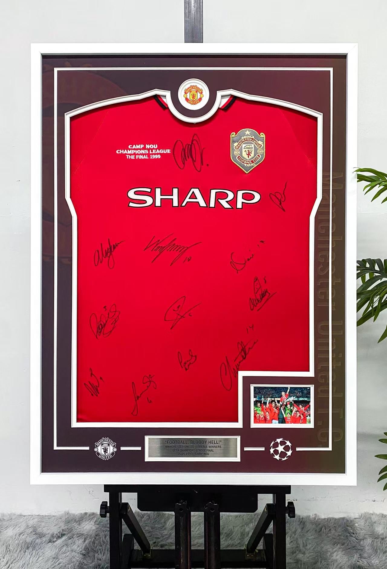 Manchester United 1999 Champions League Final Jersey Framing