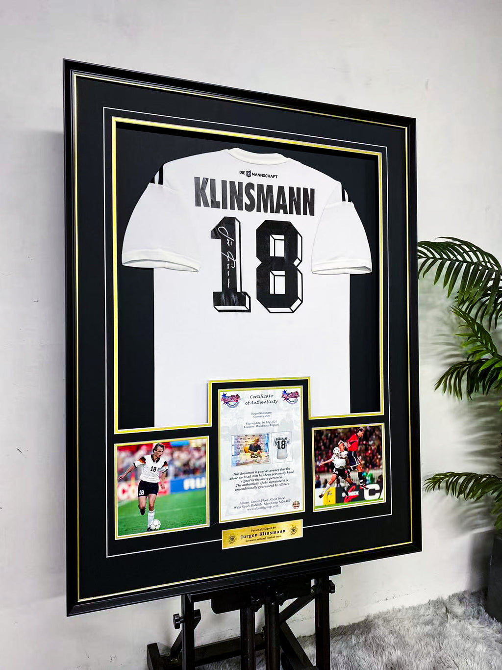 Jurgen Klinsmann Signed Germany Framed Jersey