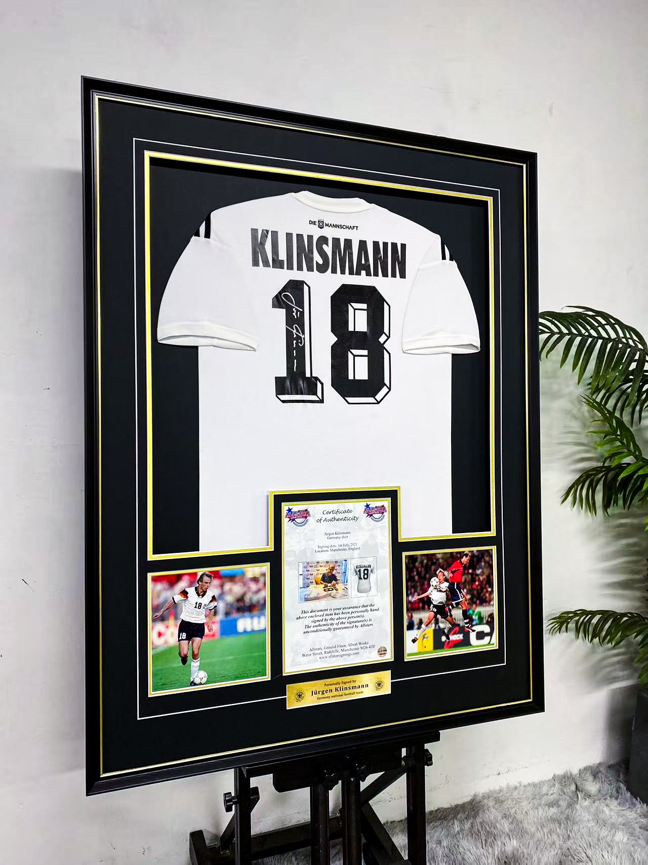Jurgen Klinsmann Signed Germany Framed Jersey