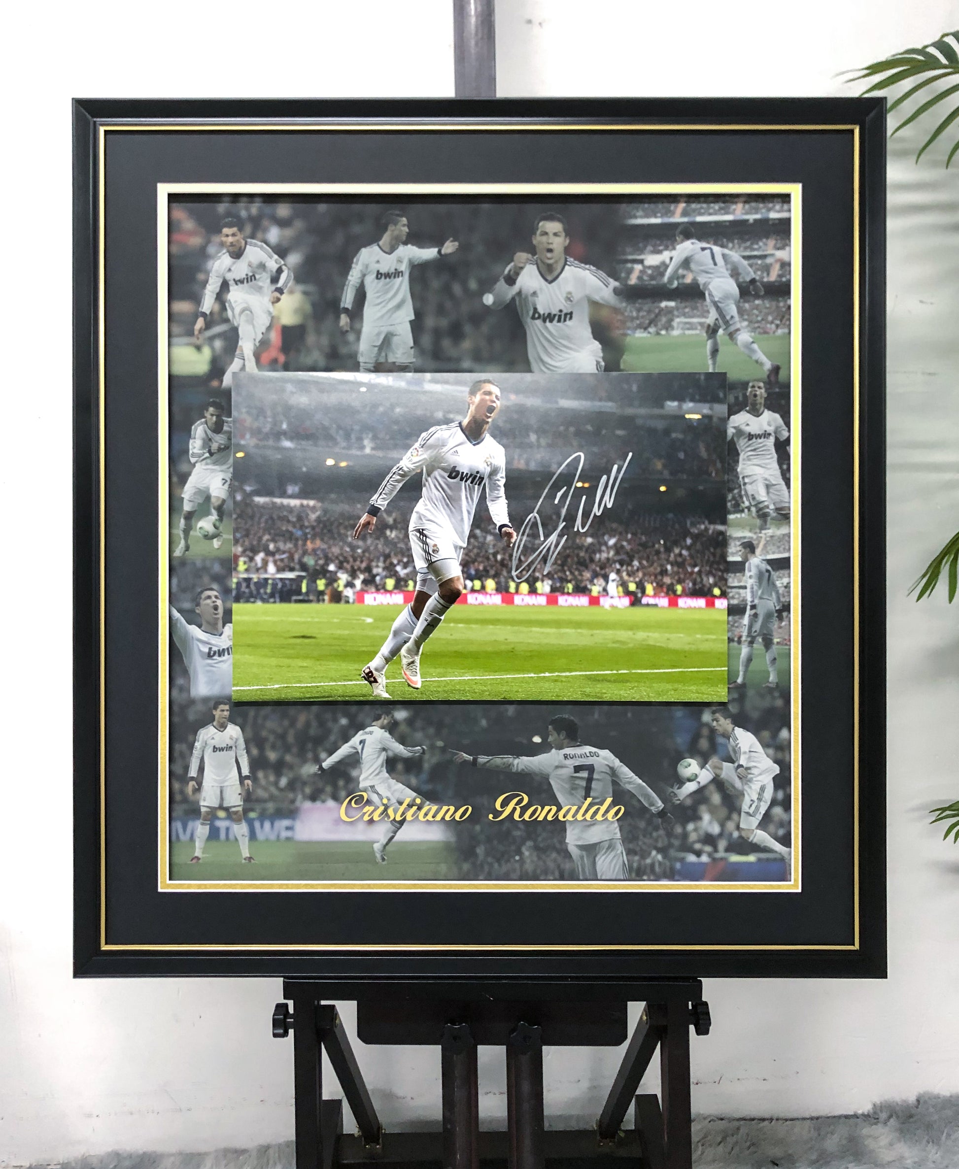 Cristiano Ronaldo Real Madrid Autographed Custom Framed Poster
