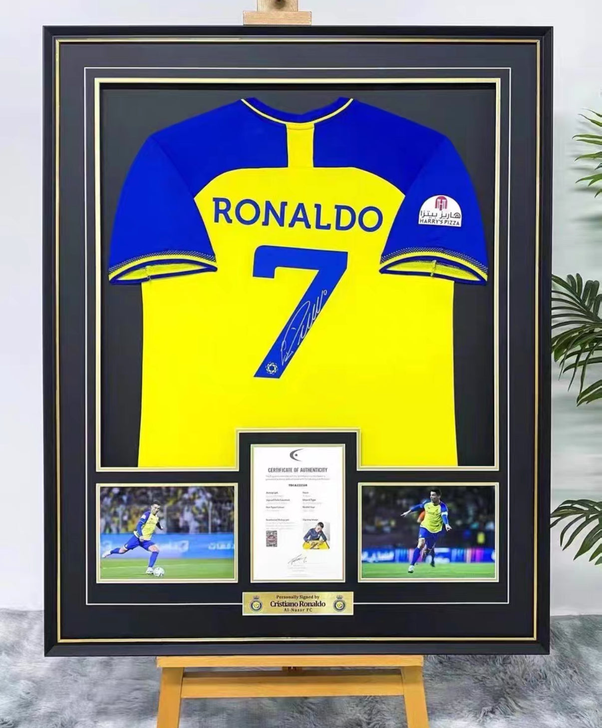 Cristiano Ronaldo Al-Nassr FC Autographed Jersey Framed