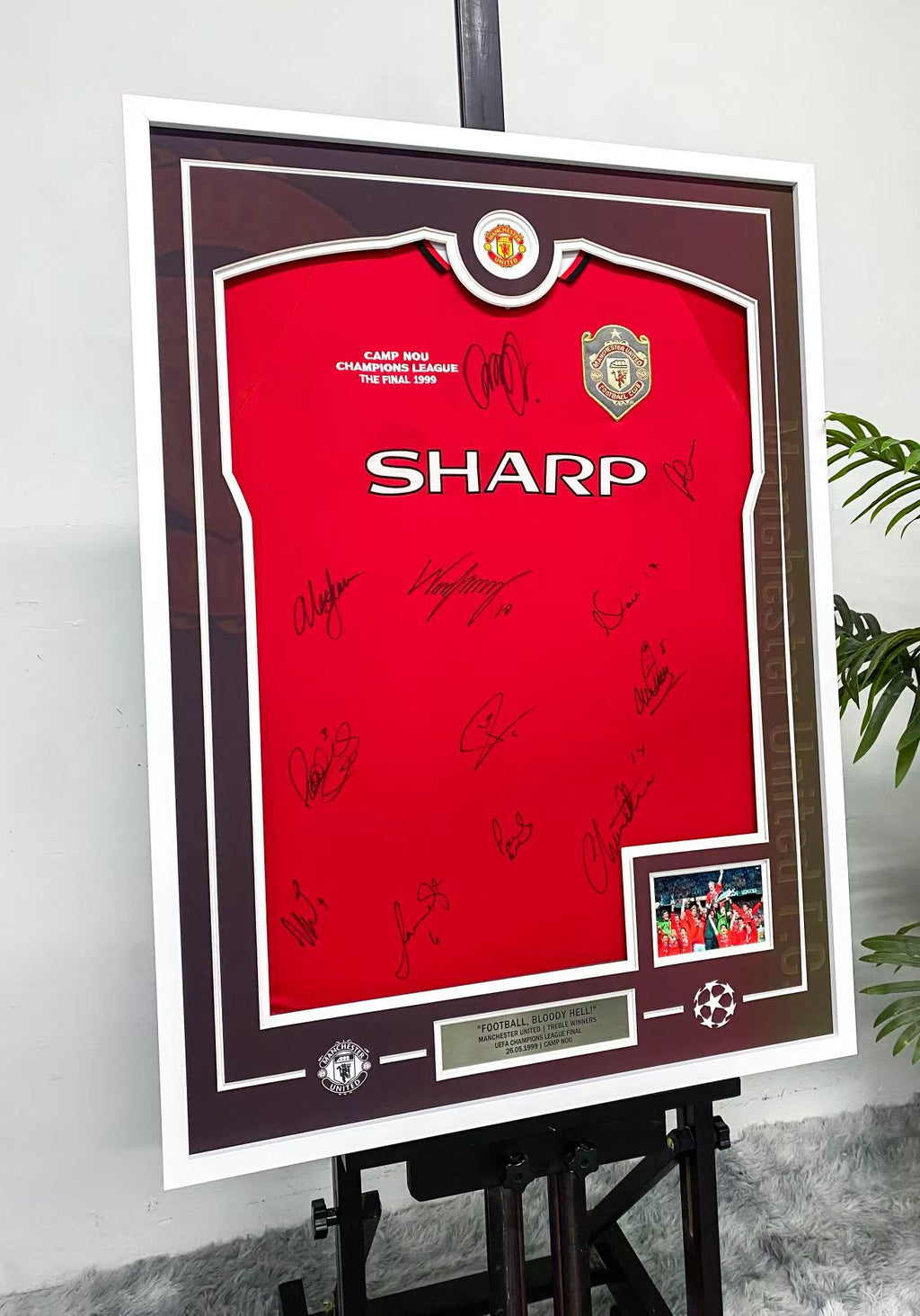 Manchester United 1999 Champions League Final Jersey Framing