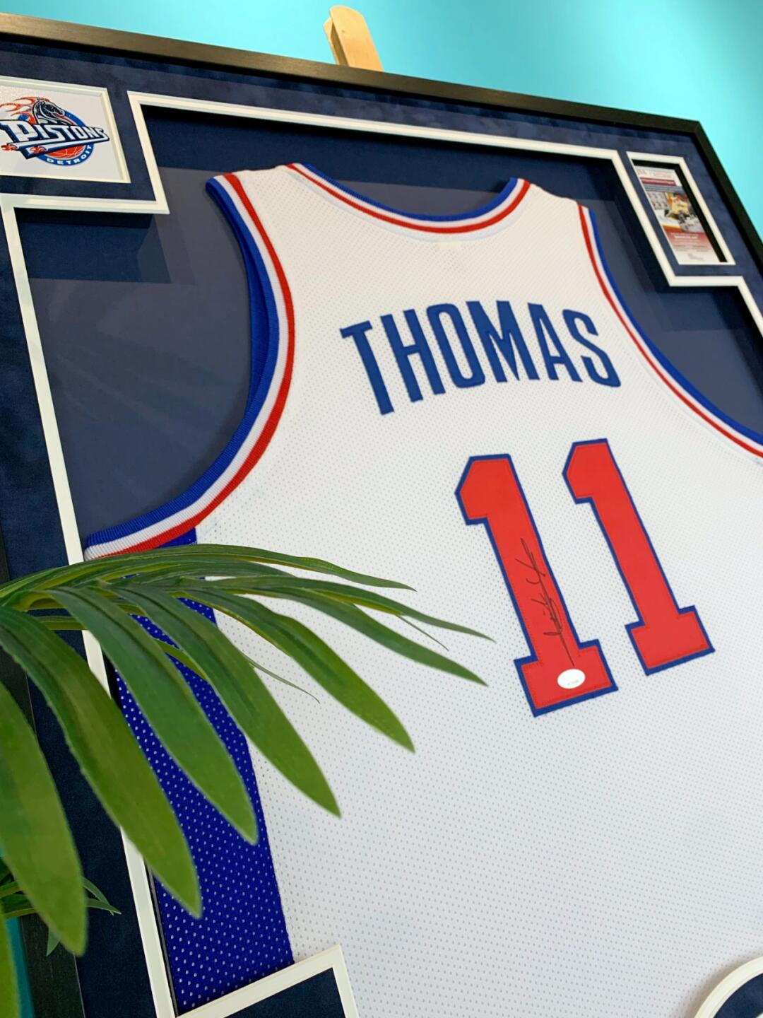 Thomas Autographed Jersey Framing