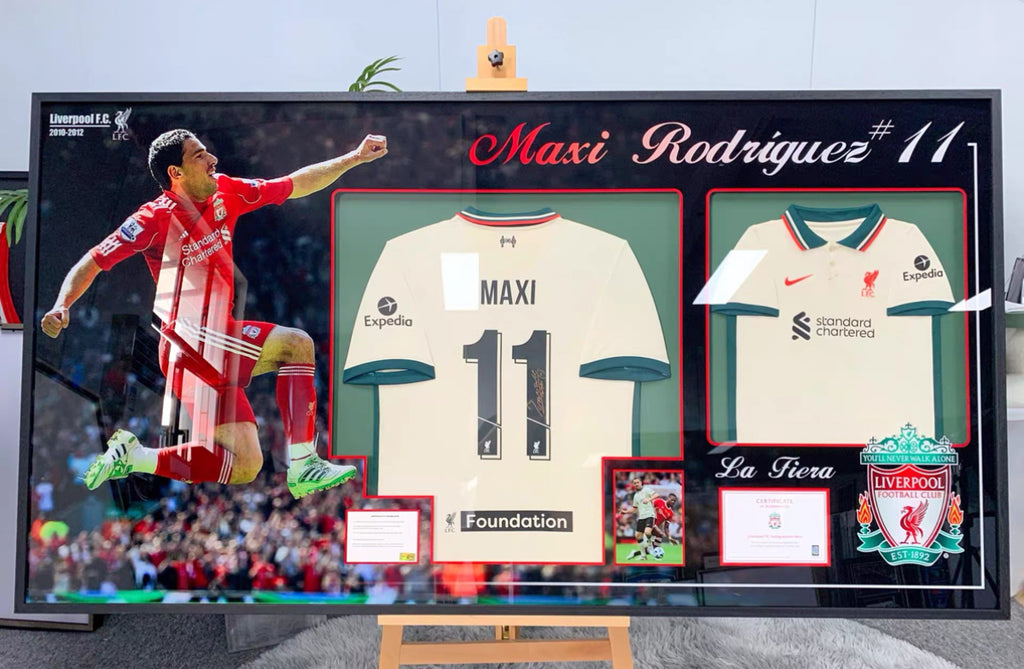 Maxi Rodríguez Liverpool FC Jersey – Autographed Custom Framing