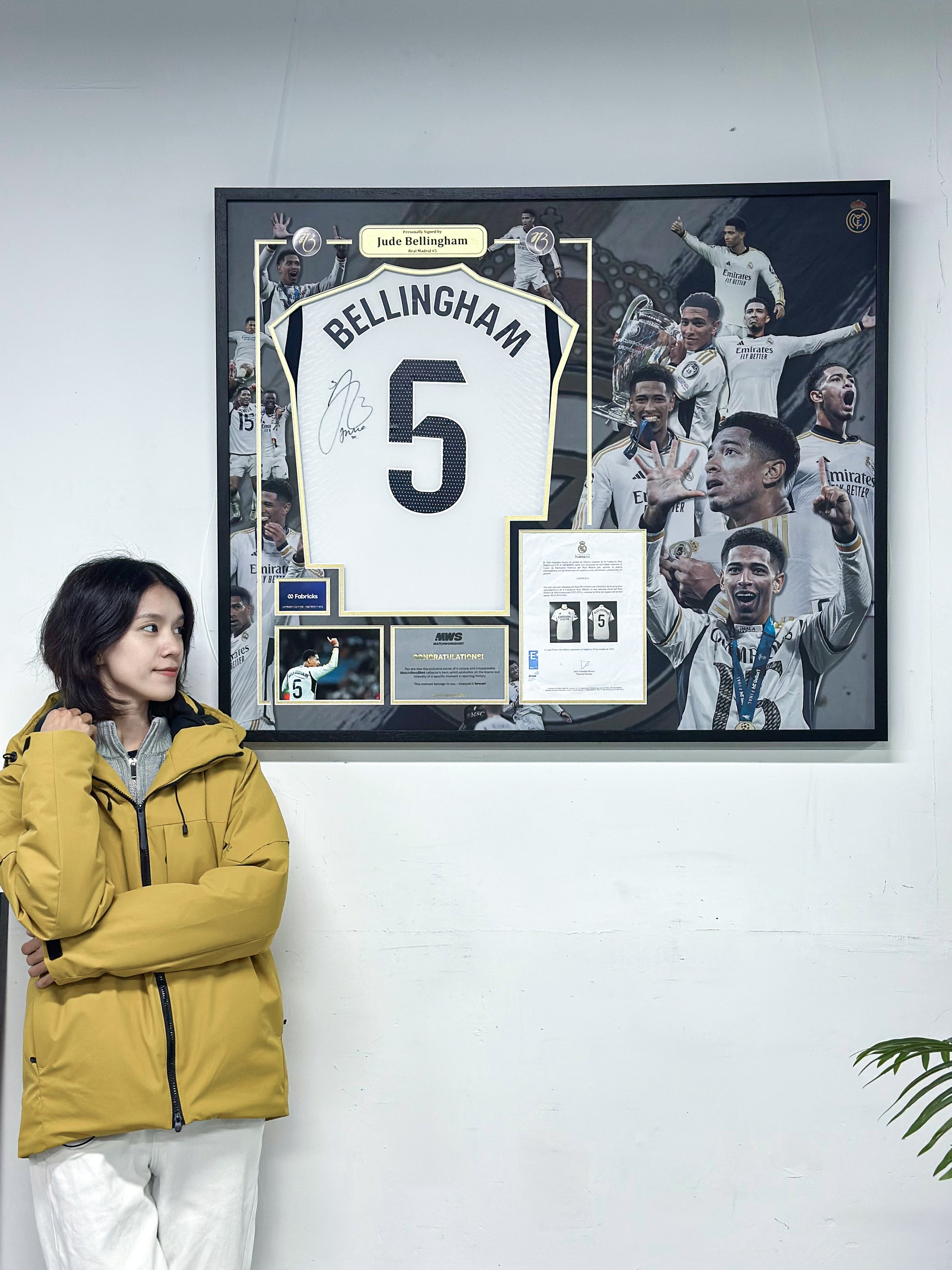 Jude Bellingham Real Madrid CF Jersey Custom Framing