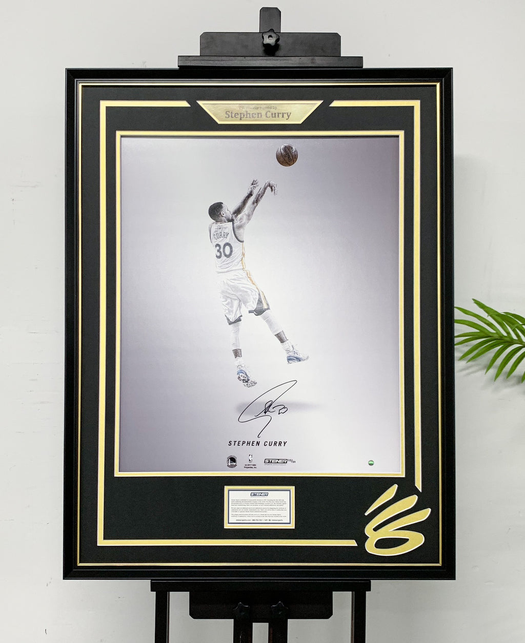 Stephen Curry Autographed Custom Framed Poster