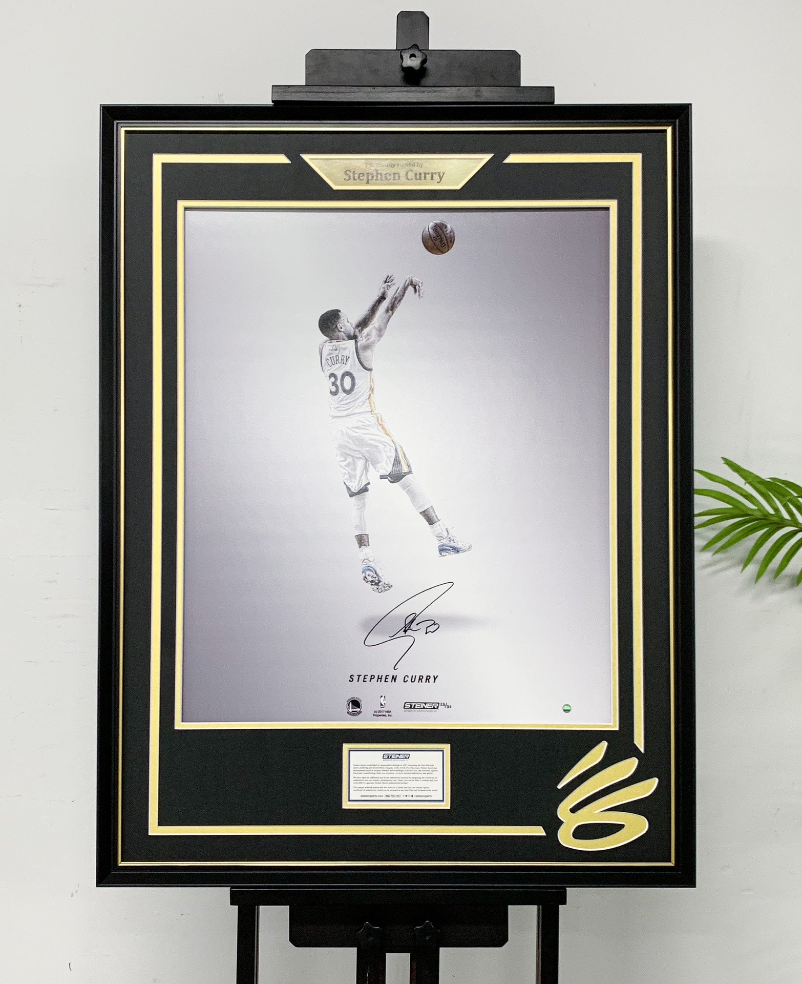 Stephen Curry Autographed Custom Framed Poster
