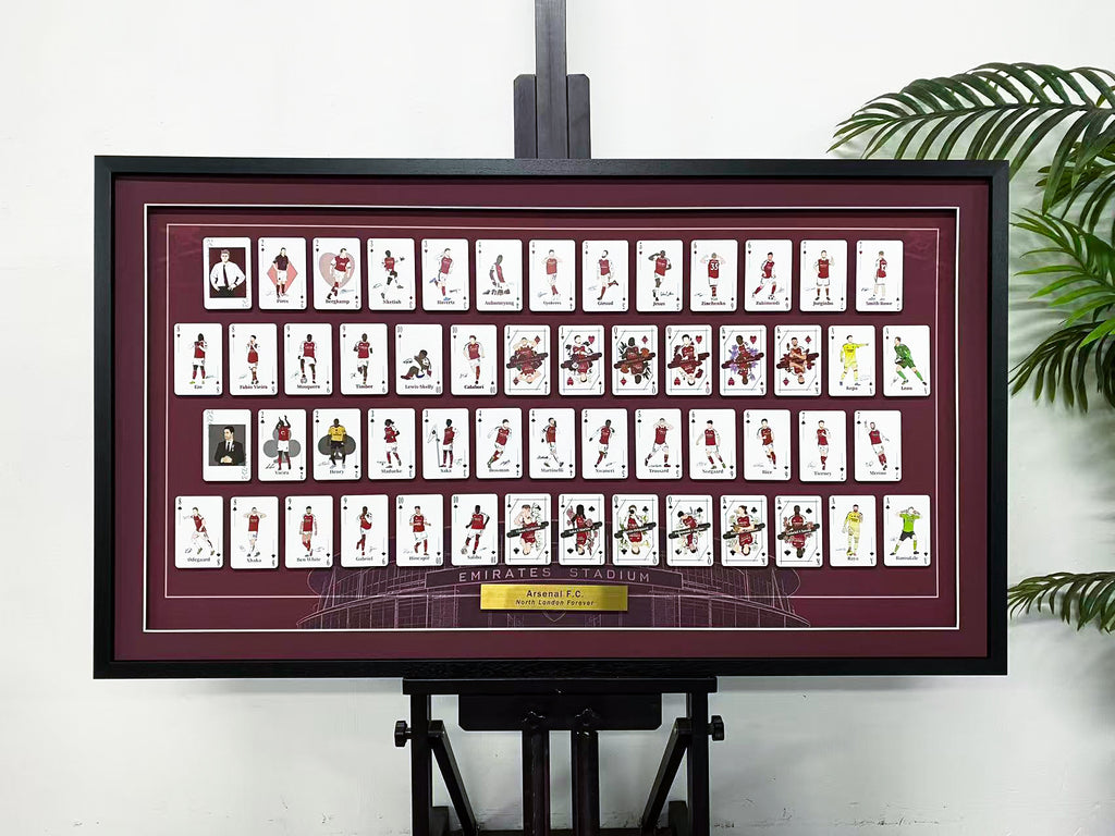 Arsenal F.C. Player Playing Cards Display Frame Emirates Stadium
