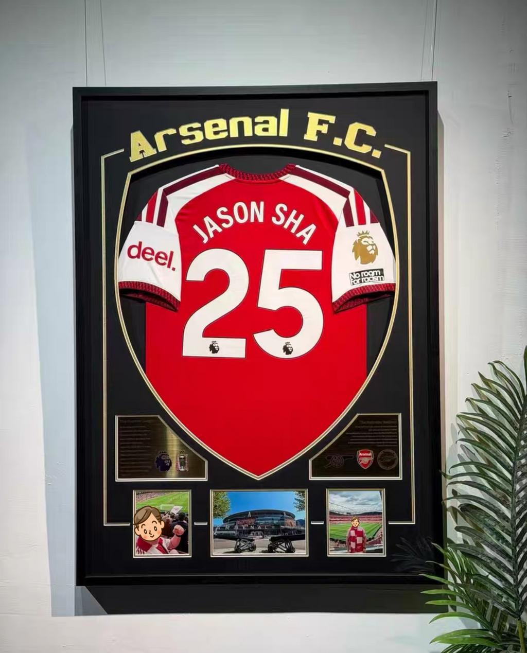 Custom Arsenal Fan Jersey Framing