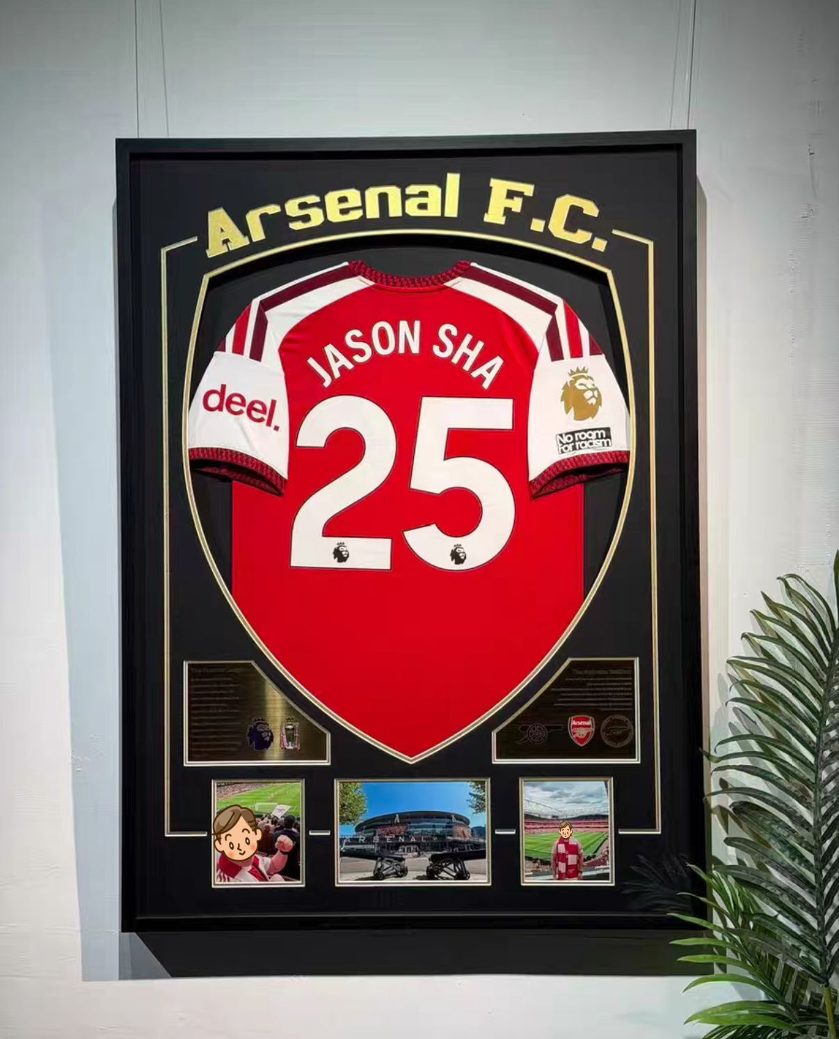 Custom Arsenal Fan Jersey Framing
