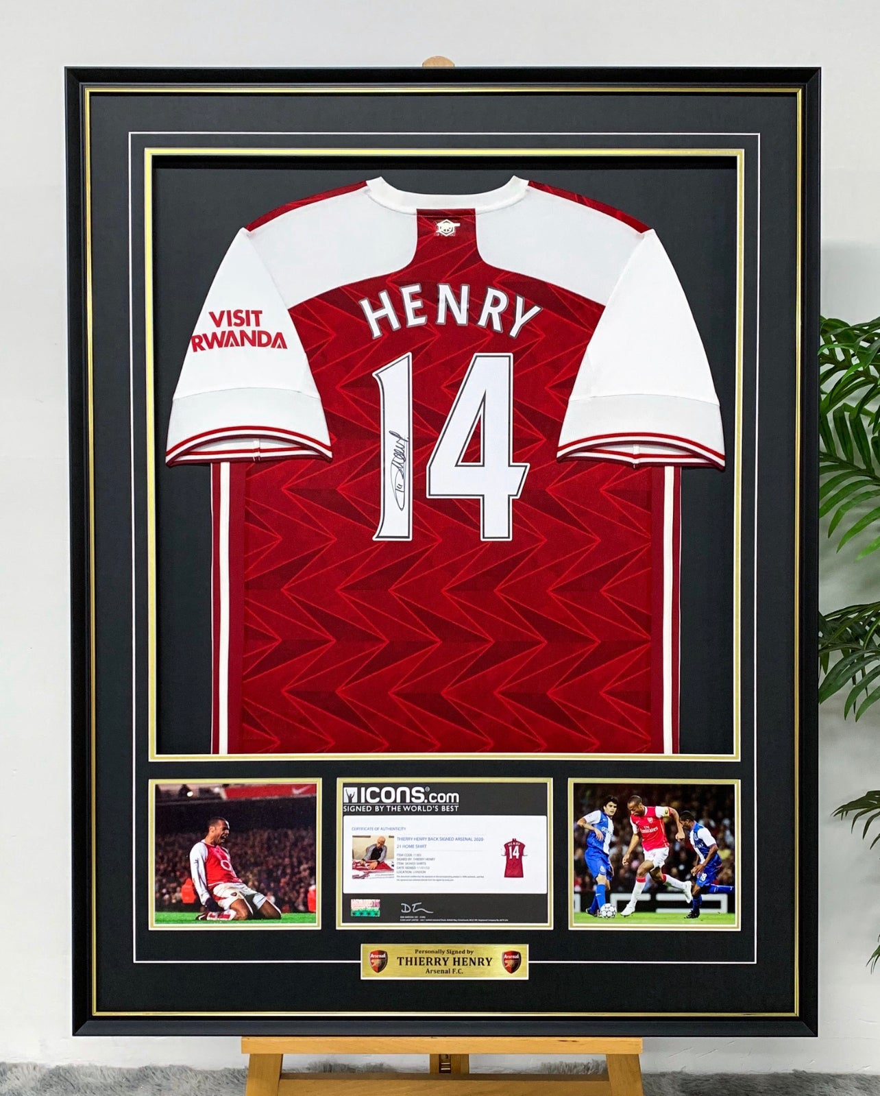 Arsenal Thierry Henry Autographed Custom Framed Jersey