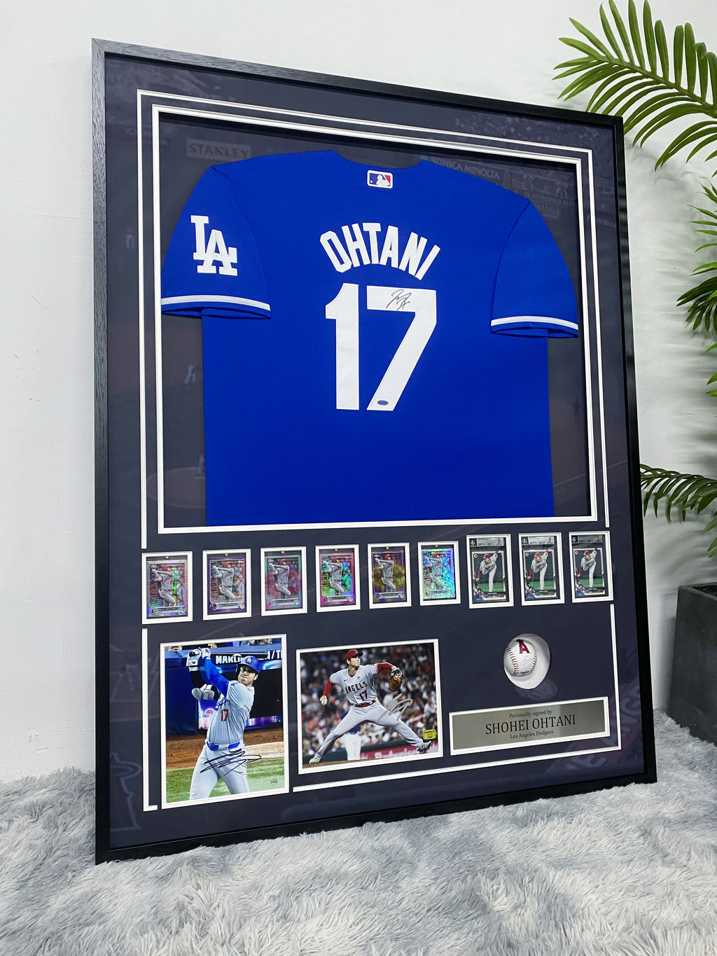 Shohei Ohtani Los Angeles Dodgers Autographed Jersey Framing