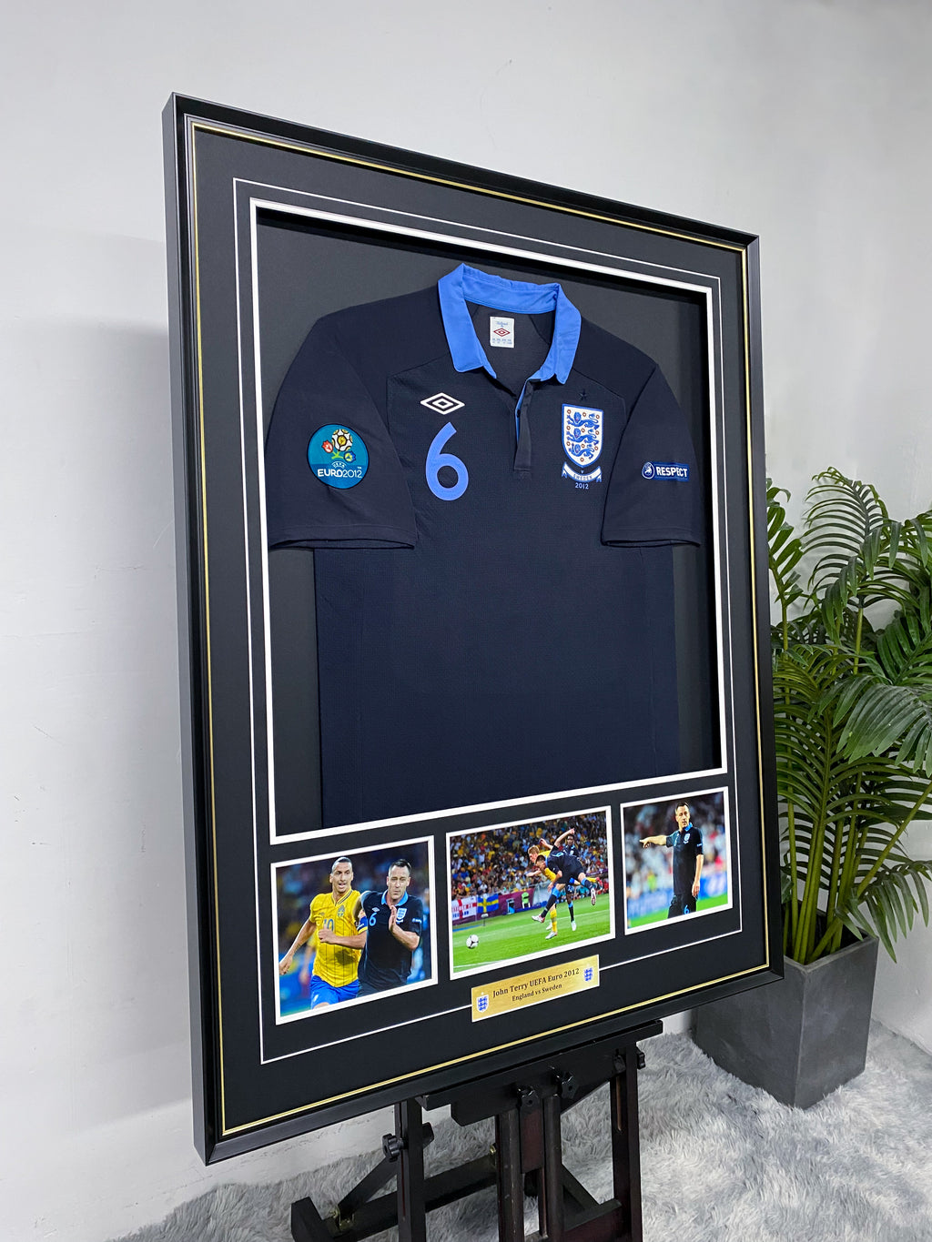 John Terry England National Team Signed Jersey Framing