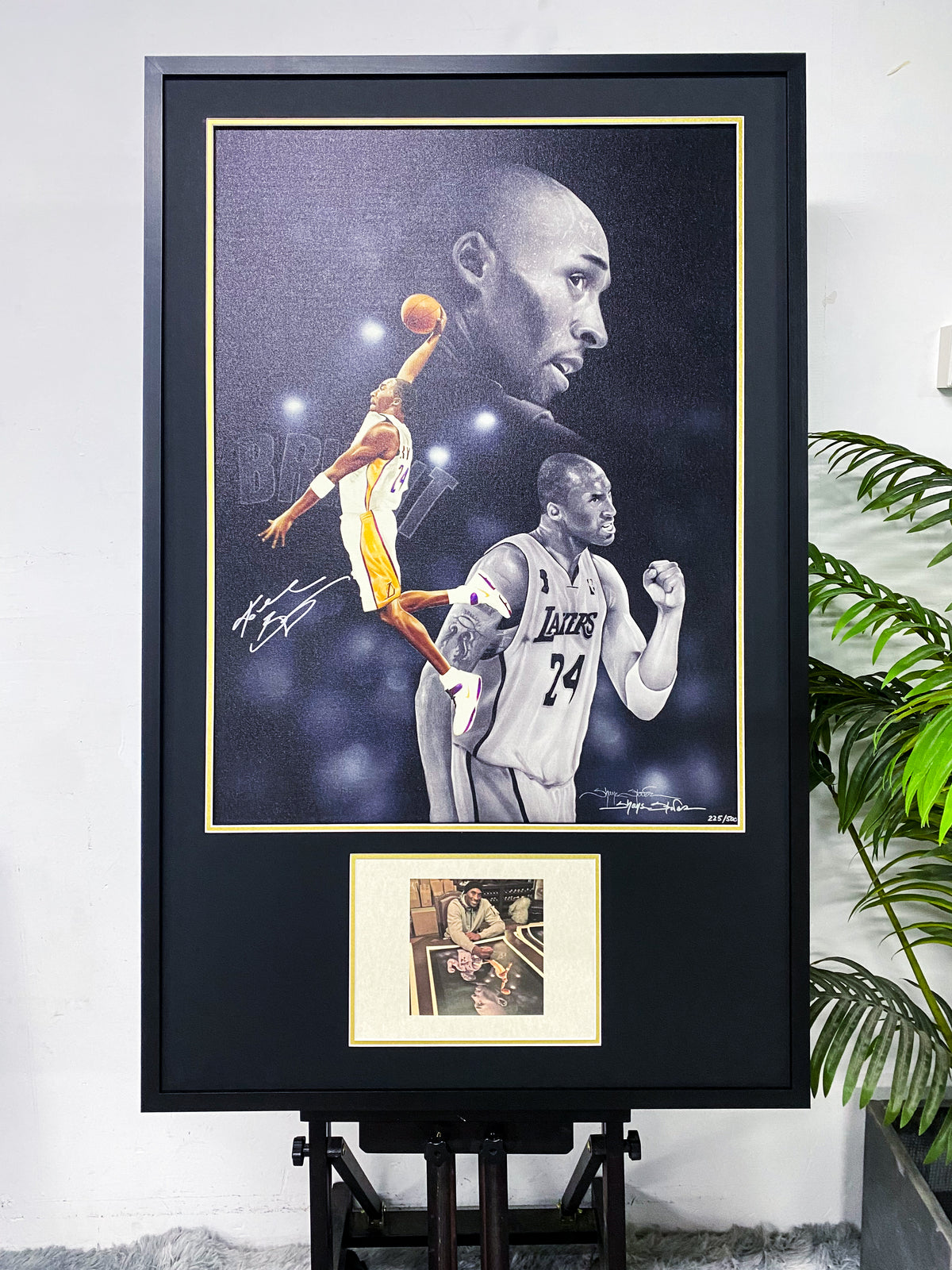 Kobe Bryant Signed Lakers Framed Art Print