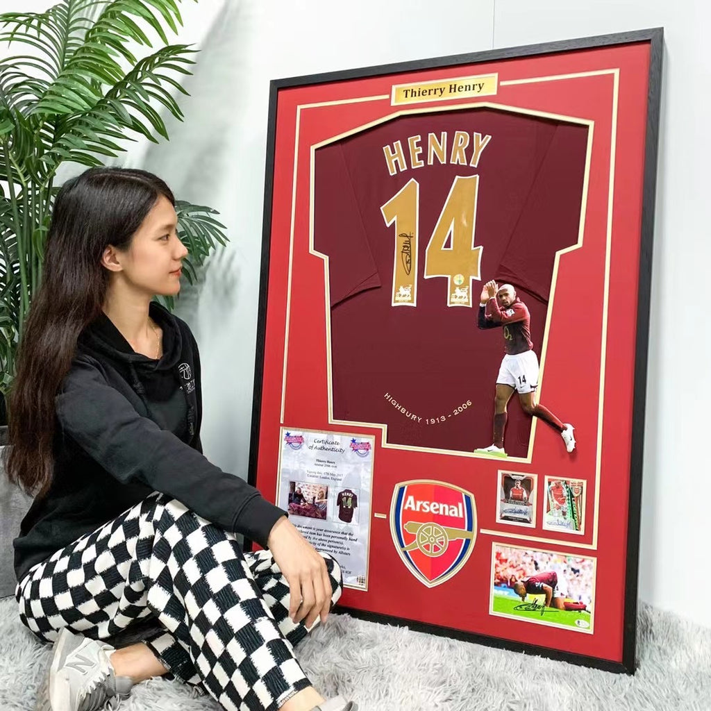 Thierry Henry, Arsenal Football Club Autographed Framed Jersey
