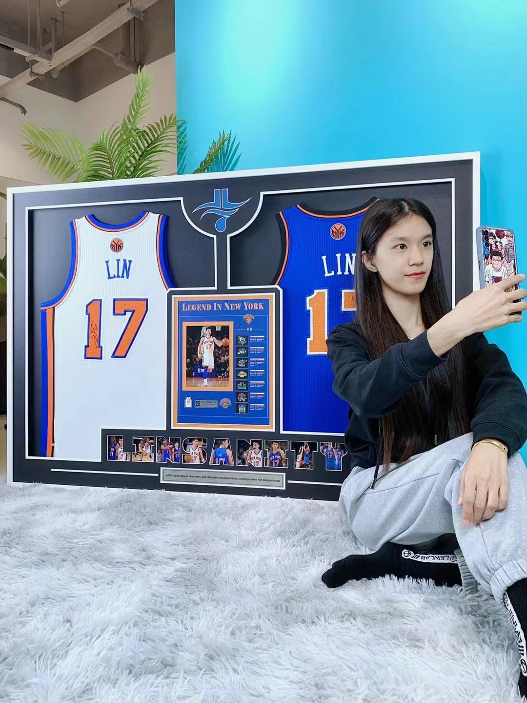 Linsanity New York Knicks Signed Jersey Framing