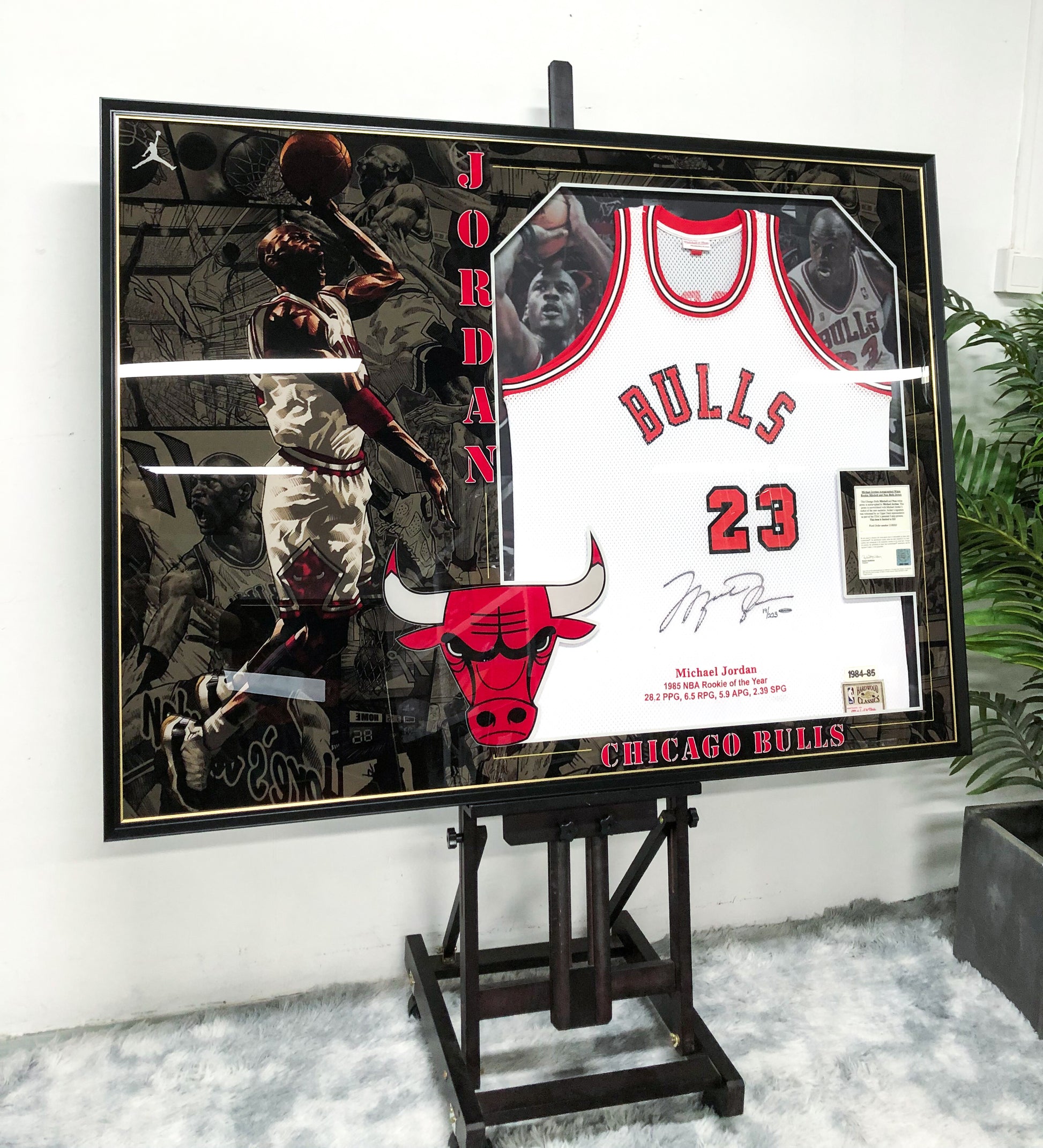 Michael Jordan Chicago Bulls Autographed Standard Framed Jersey