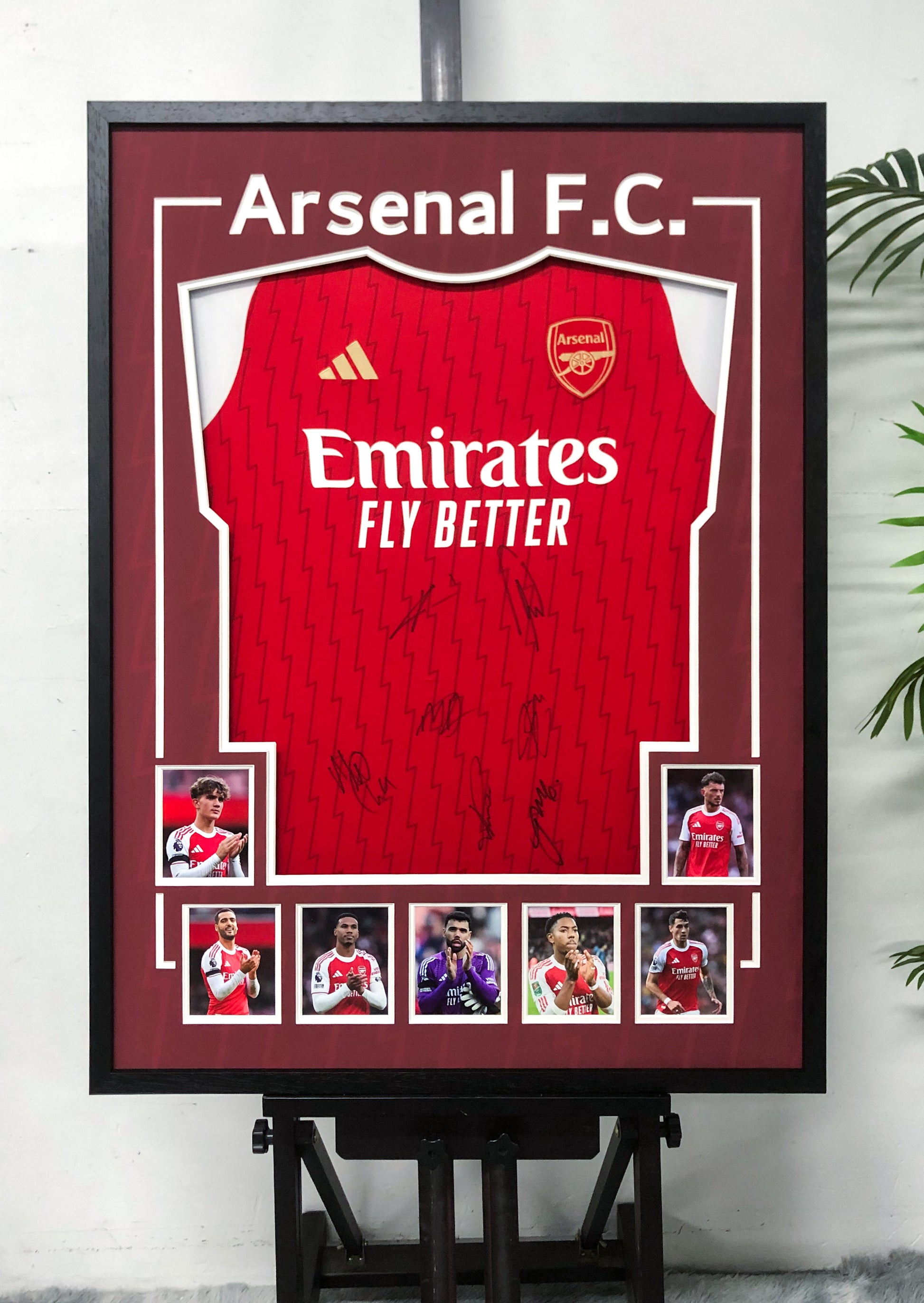 Arsenal Football Club Autographed Custom Framed Jersey
