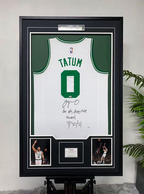 Jayson Tatum Boston Celtics Autographed Jersey Framing
