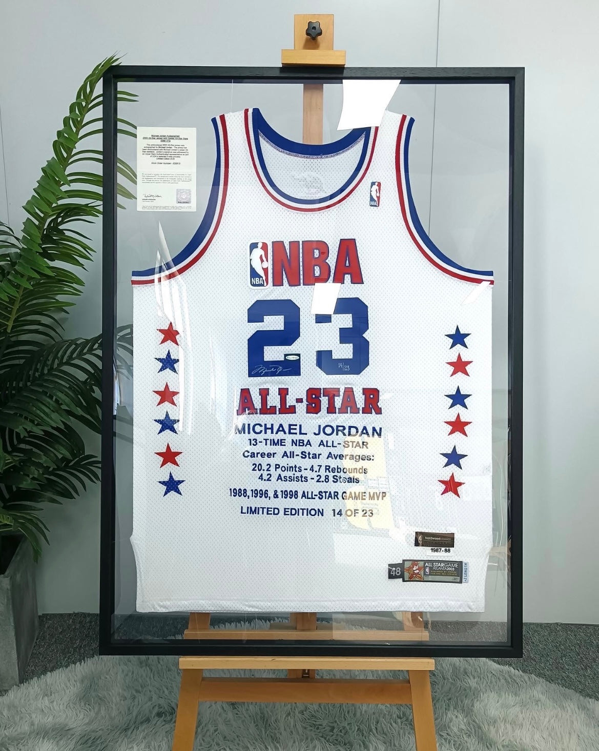 All-Star Michael Jordan Autographed Framed Jersey