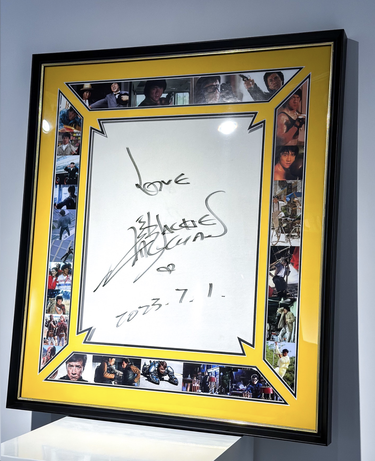 Jackie Chan Custom Framed Sentimental Item