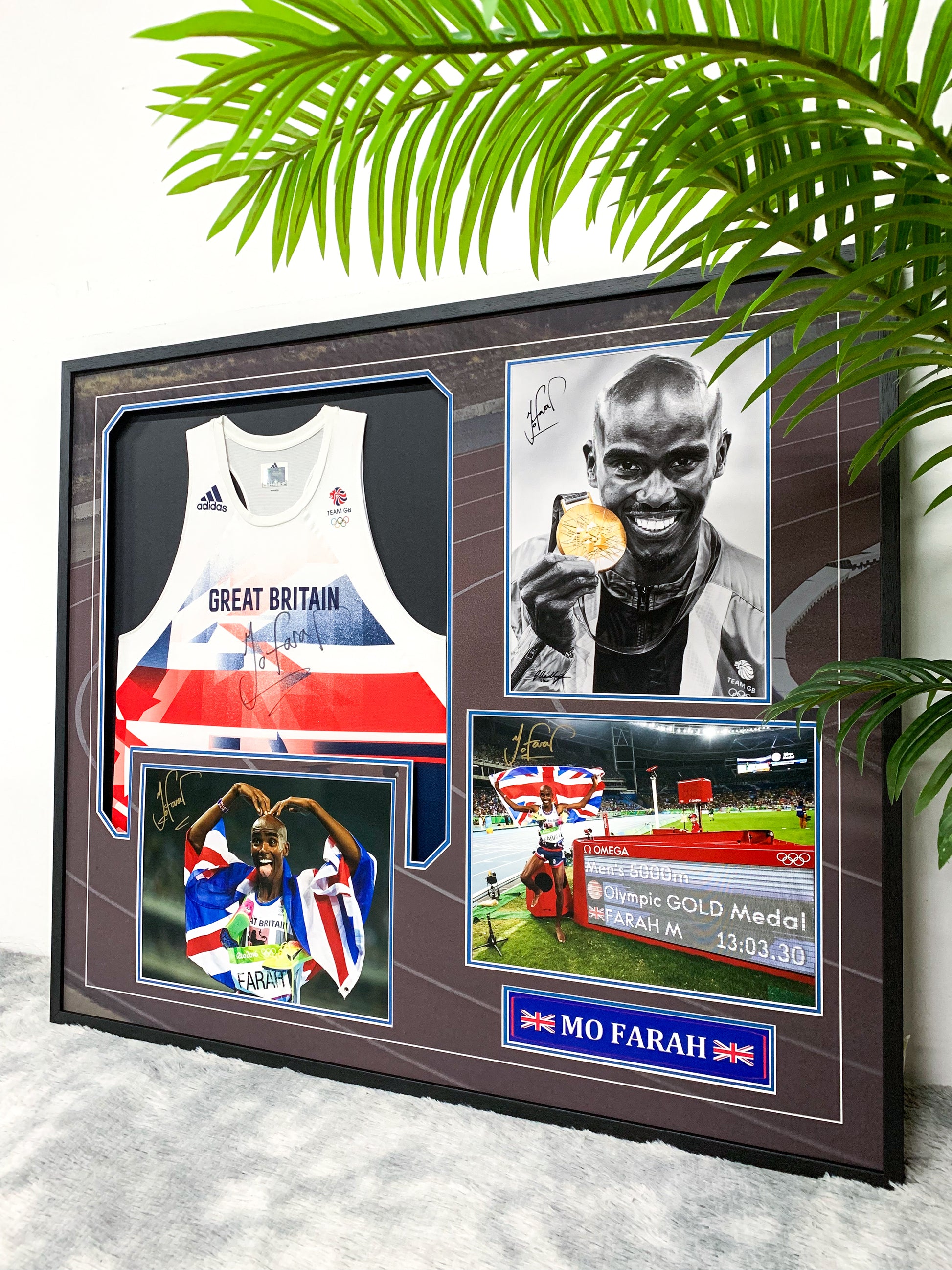 Mo Farah Custom Framed Collectible