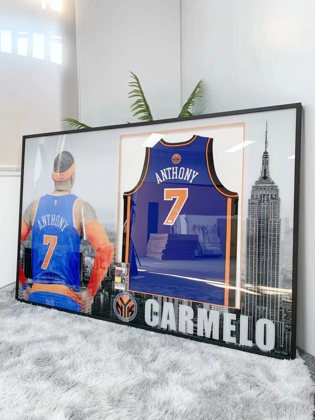 Carmelo Anthony New York Knicks Signed Jersey Framing