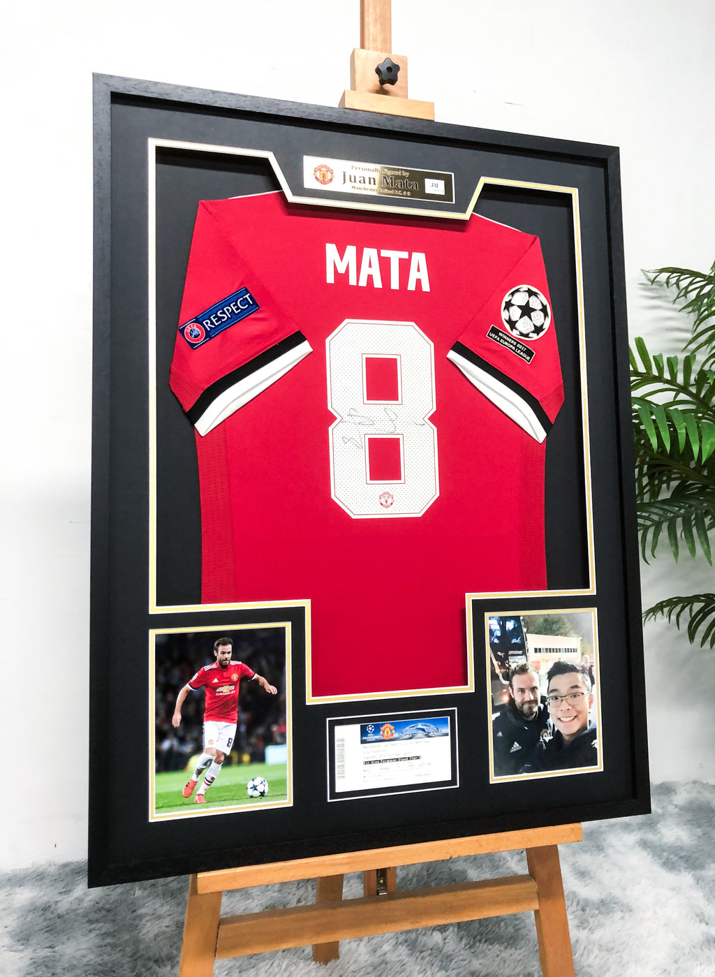 Juan Mata Manchester United Autographed Custom Framed Jersey
