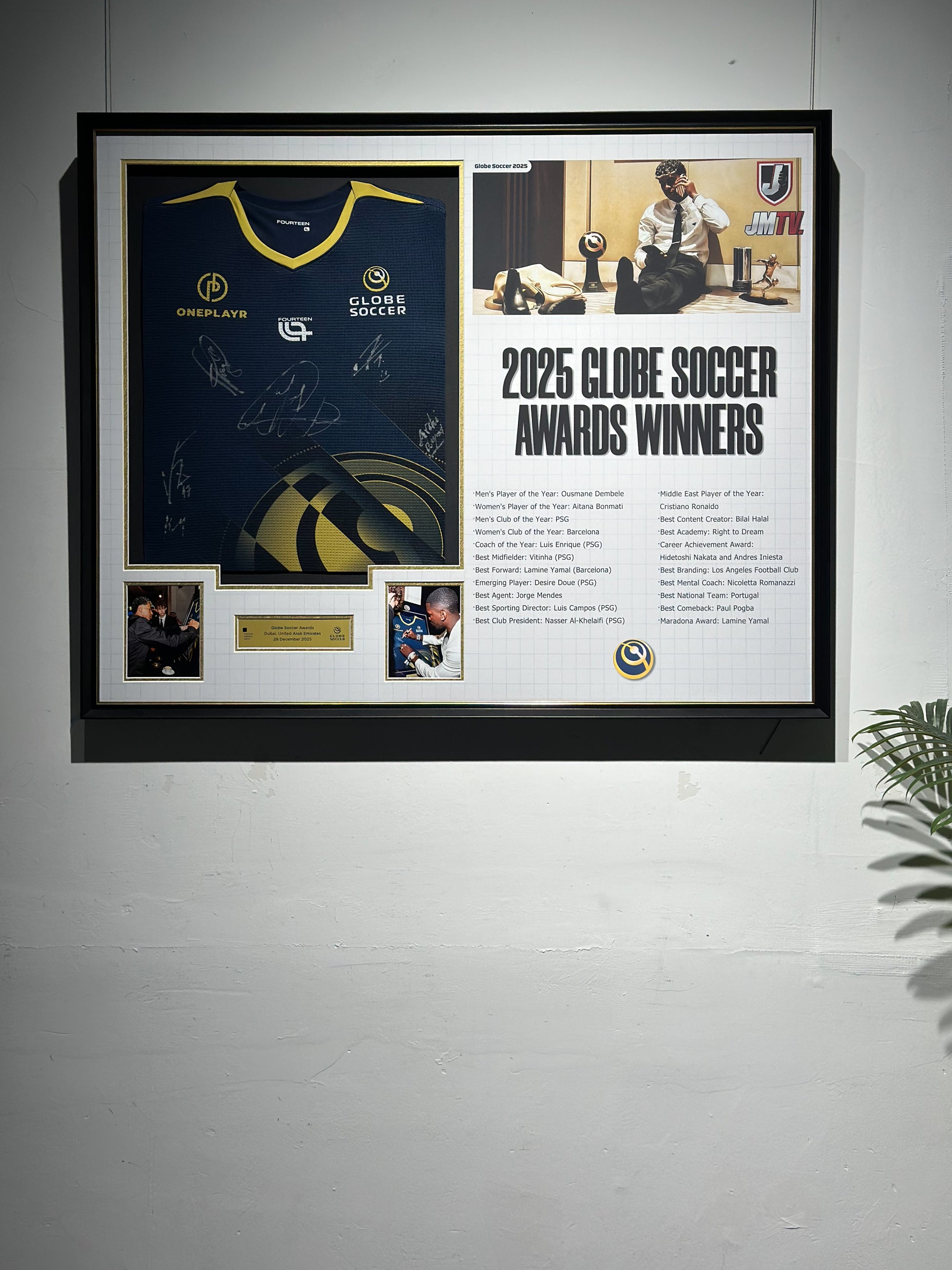 Ousmane Dembélé Paris Saint-Germain Jersey Framing