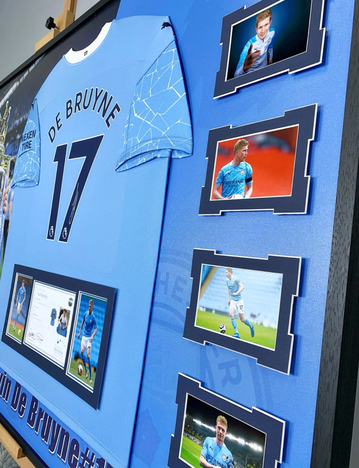 De Bruyne Manchester City Autographed Jersey – Custom Framing