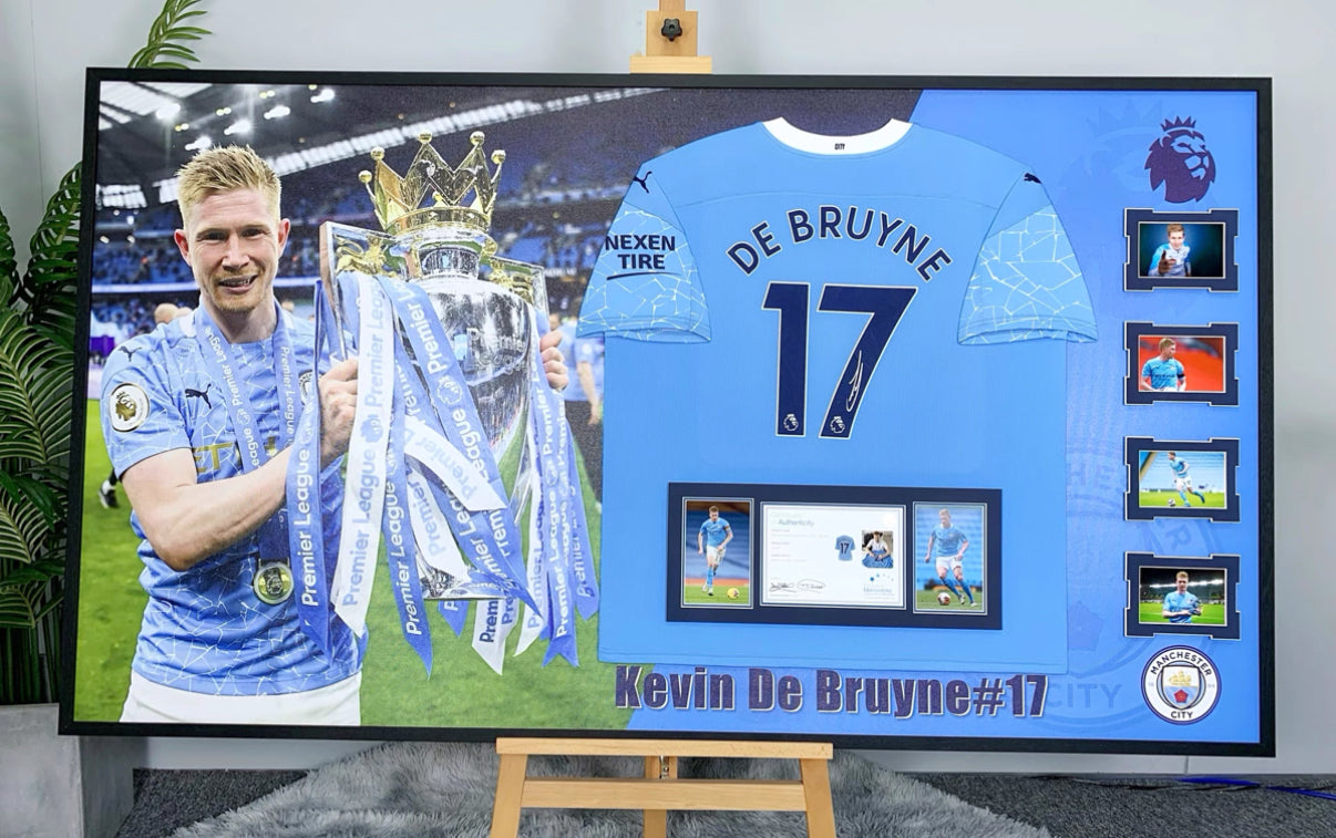 De Bruyne Manchester City Autographed Jersey – Custom Framing