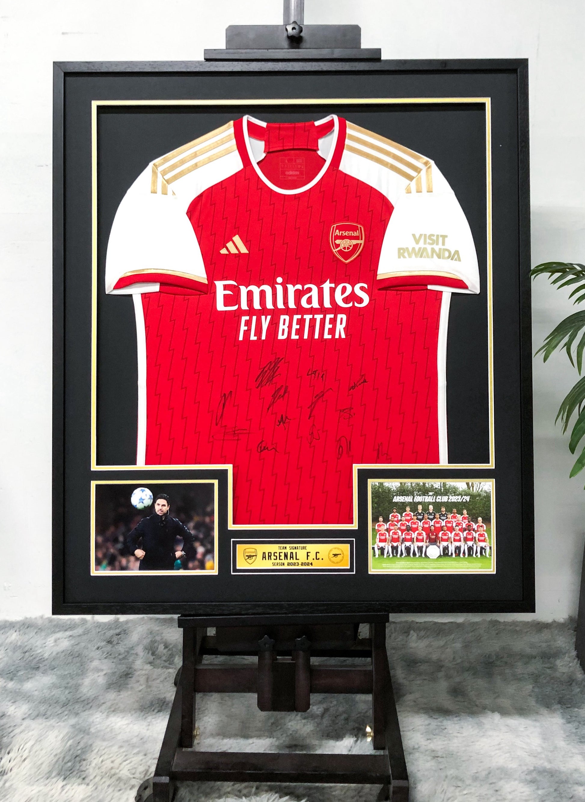 Arsenal FC Autographed Jersey Framed