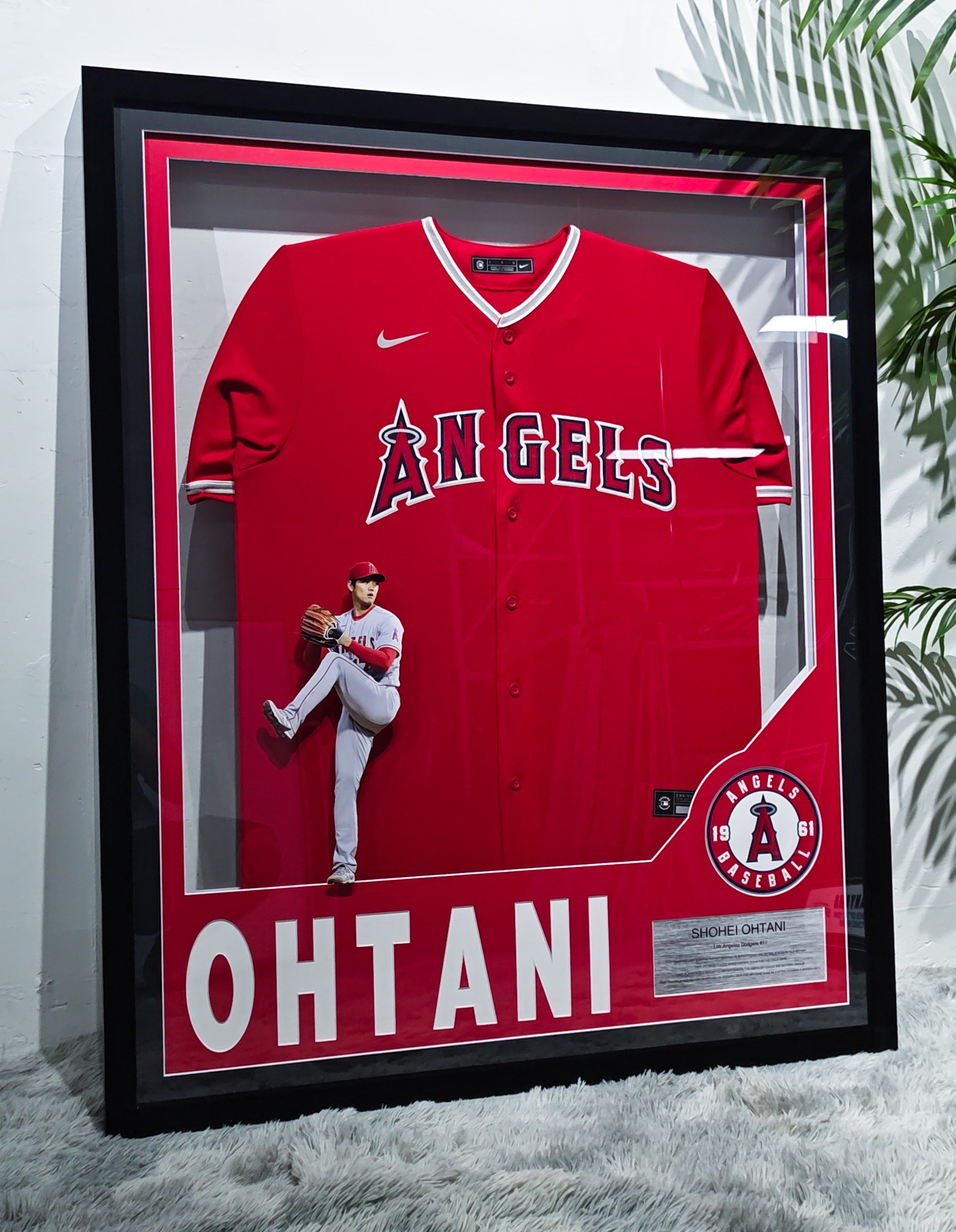 Shohei Ohtani Los Angeles Angels Framed Jersey