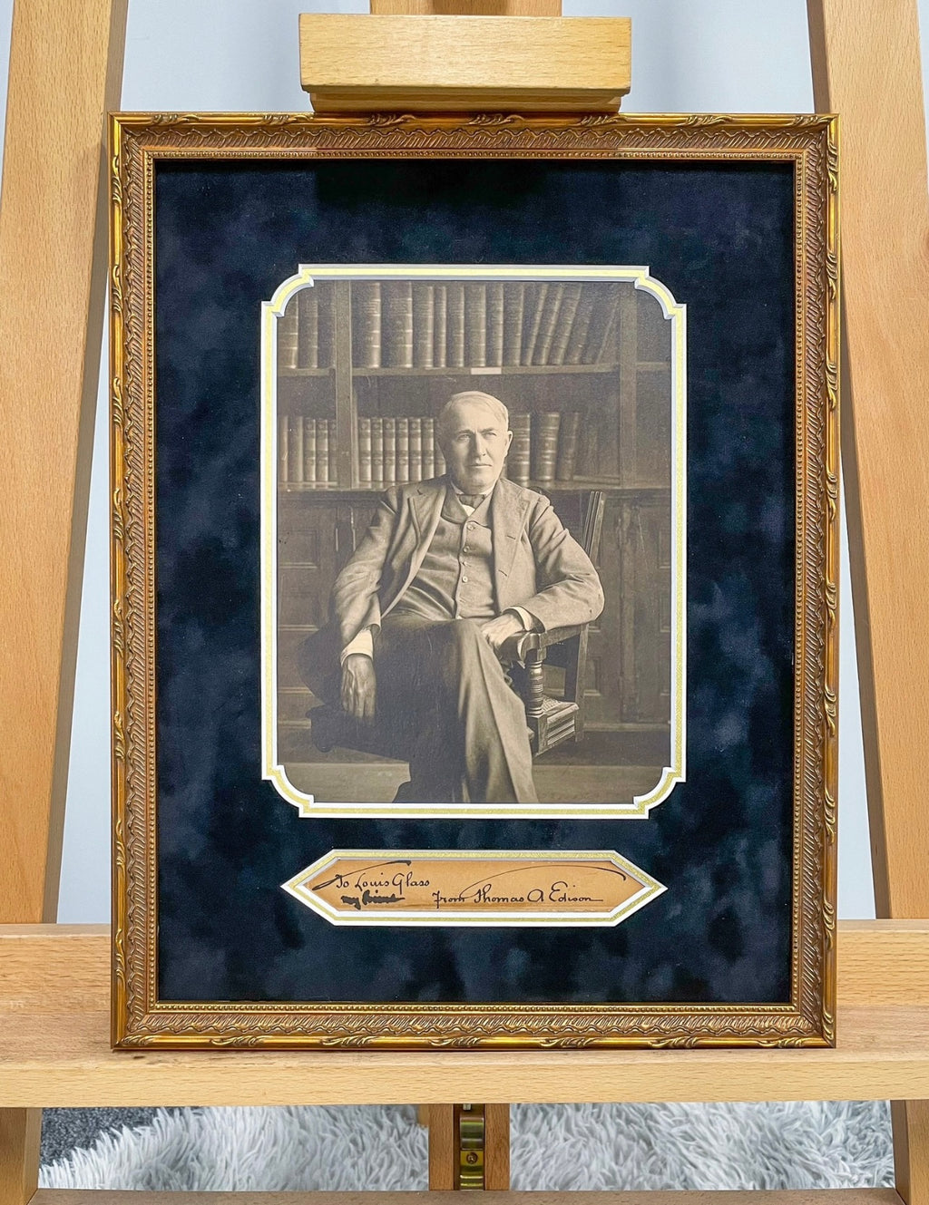 Thomas Alva Edison Custom Framed Sentimental Item