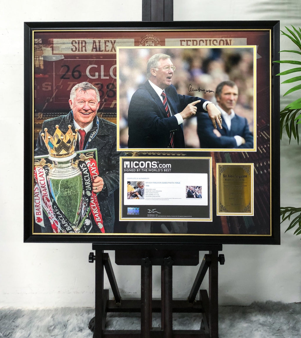 Ferguson Manchester United Autographed Custom Framed Poster