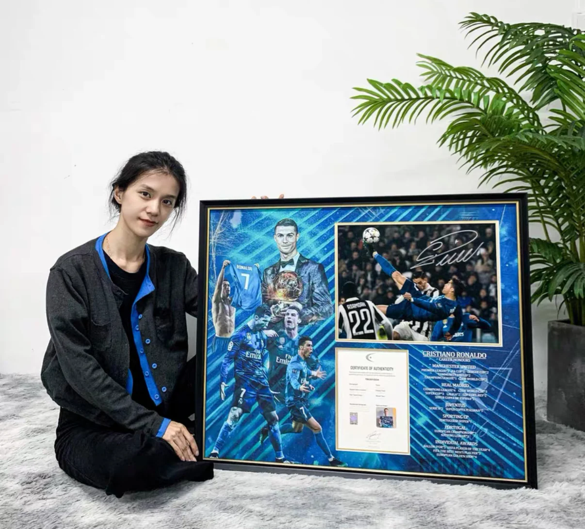 Cristiano Ronaldo Real Madrid Custom Framed Poster