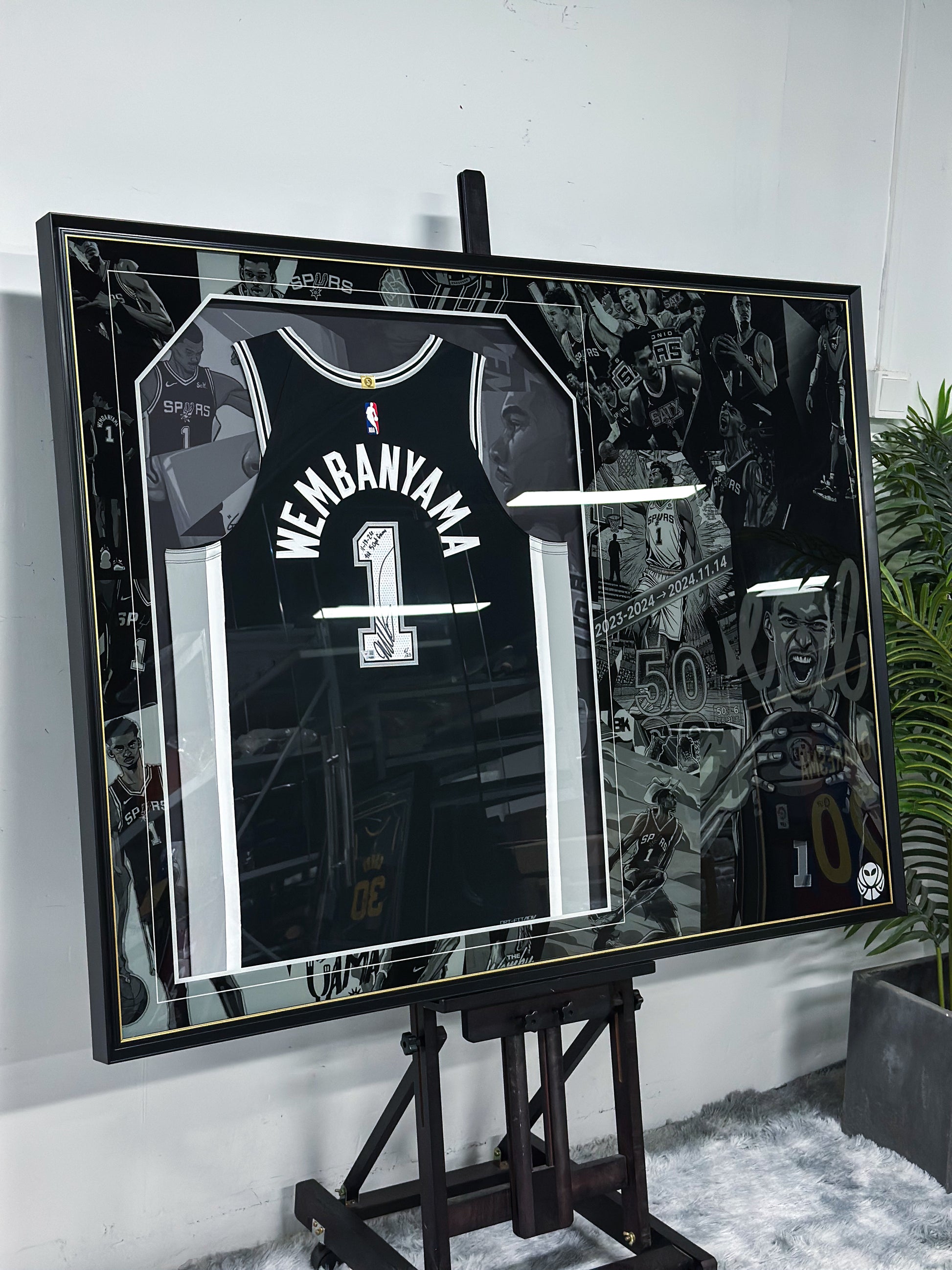 Victor Wembanyama San Antonio Spurs Autographed Custom Framed Jersey