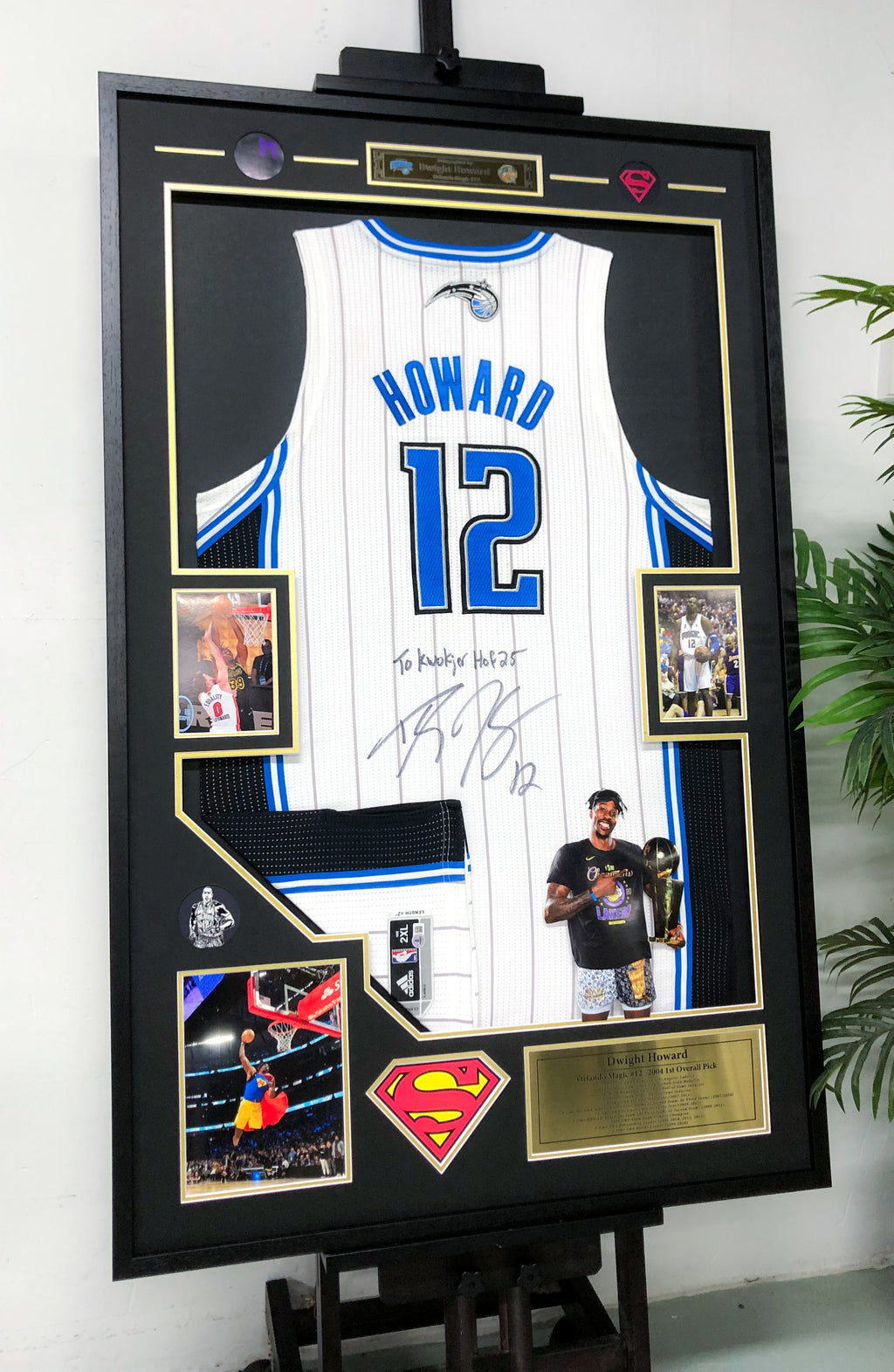 Dwight Howard Orlando Magic Autographed Jersey Framed