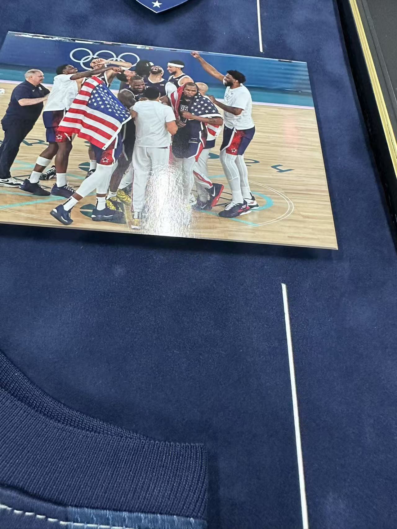 LeBron James USA Team Autographed Custom Framed Jersey